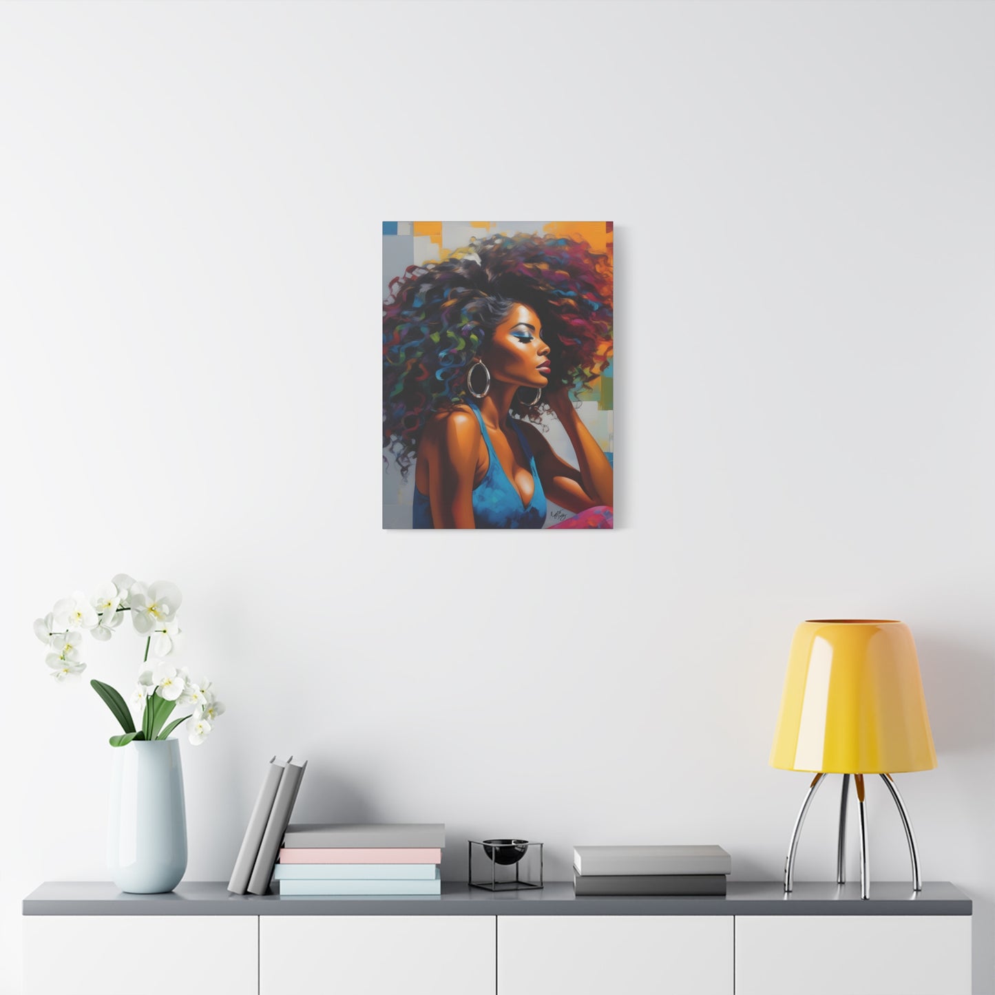 Beauty As Purpose Afrocentric Black Woman Art Canvas Wall Print