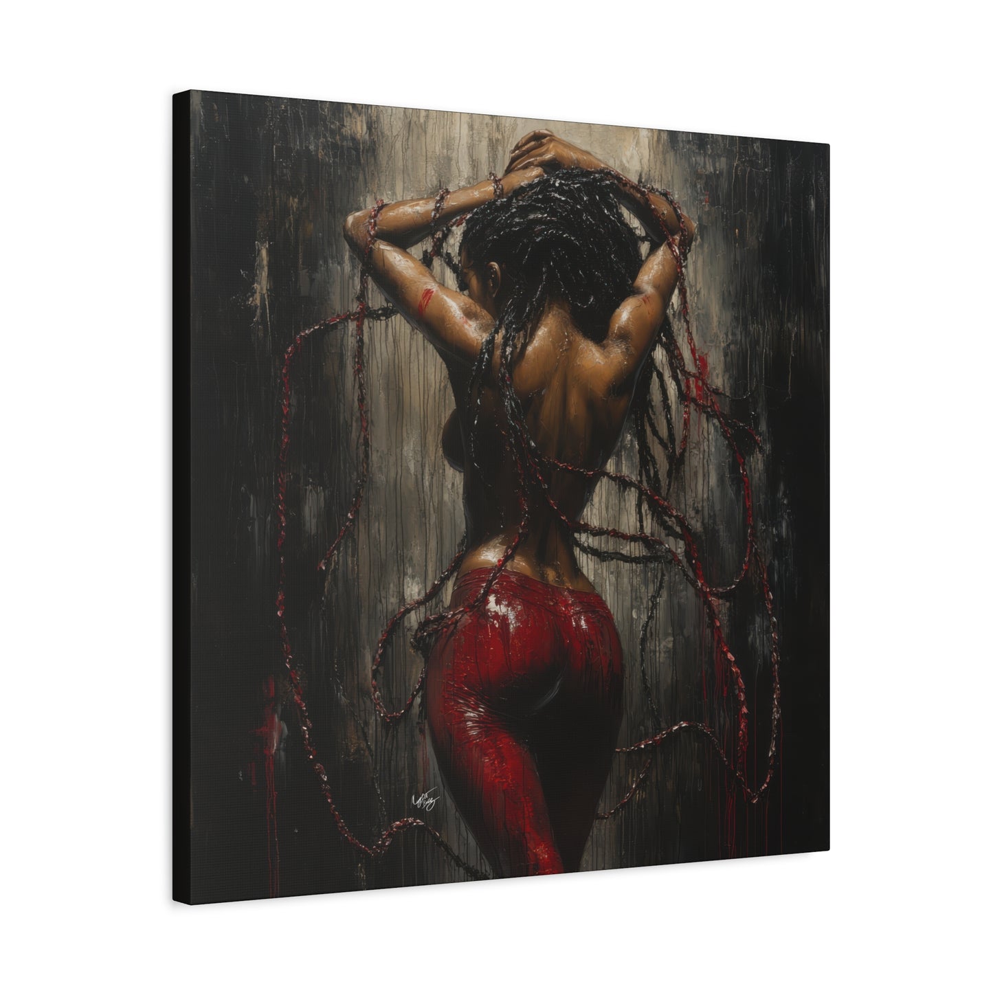 Private Dancer Afrocentric Black Woman Art Canvas Wall Print