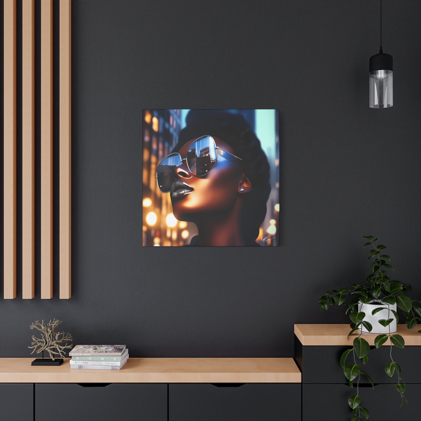 I Am A Diva Black Woman Afrocentric Art Canvas Wall Print
