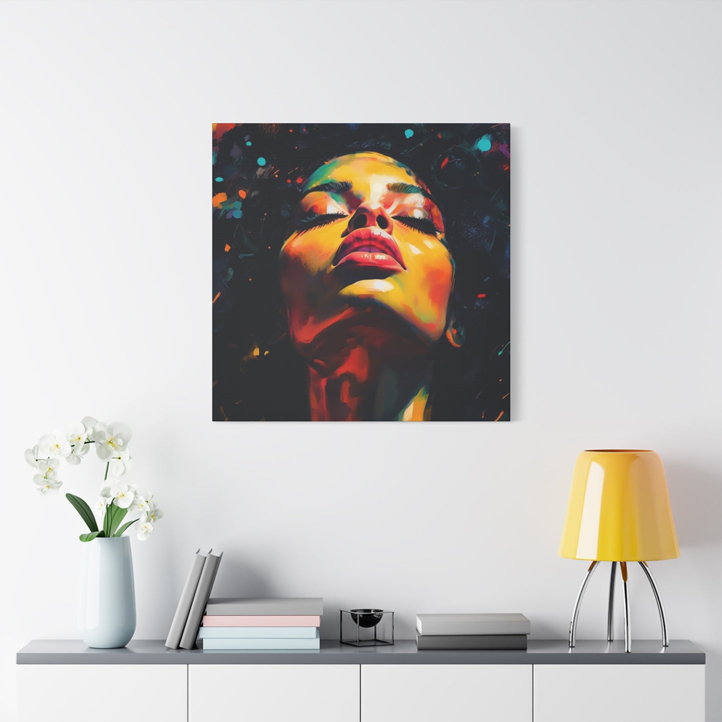 The Rapture Black Woman Abstract Artwork Canvas Wall Print