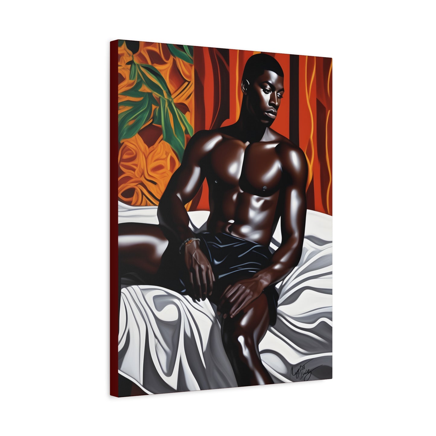 Good Morning Afrocentric Black Artwork Canvas Wall Print