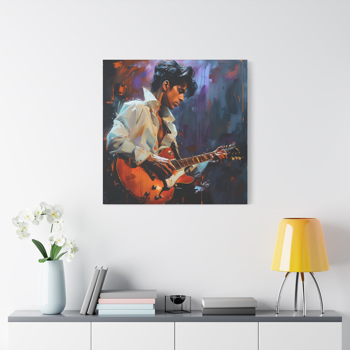 Prince In Concert Afrocentric Black Art Canvas Wall Print