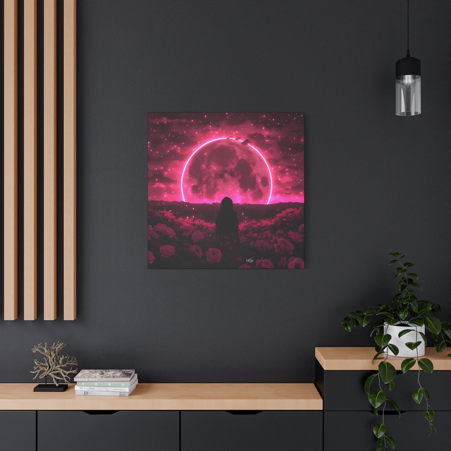 It Rises in the East Afrocentric Black Woman Abstract Art Canvas Wall Print