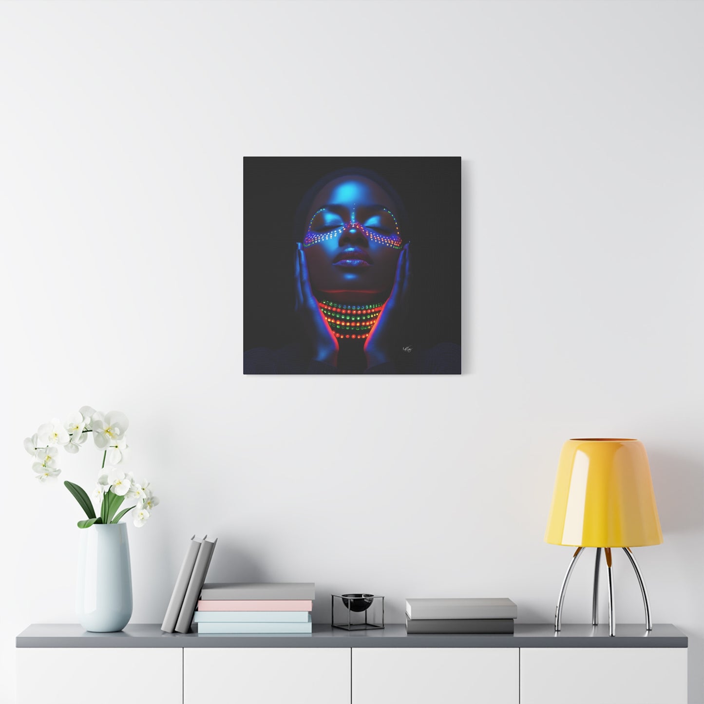 My Future Is Brighter Than The Darkness Black Woman Art Canvas Wall Print