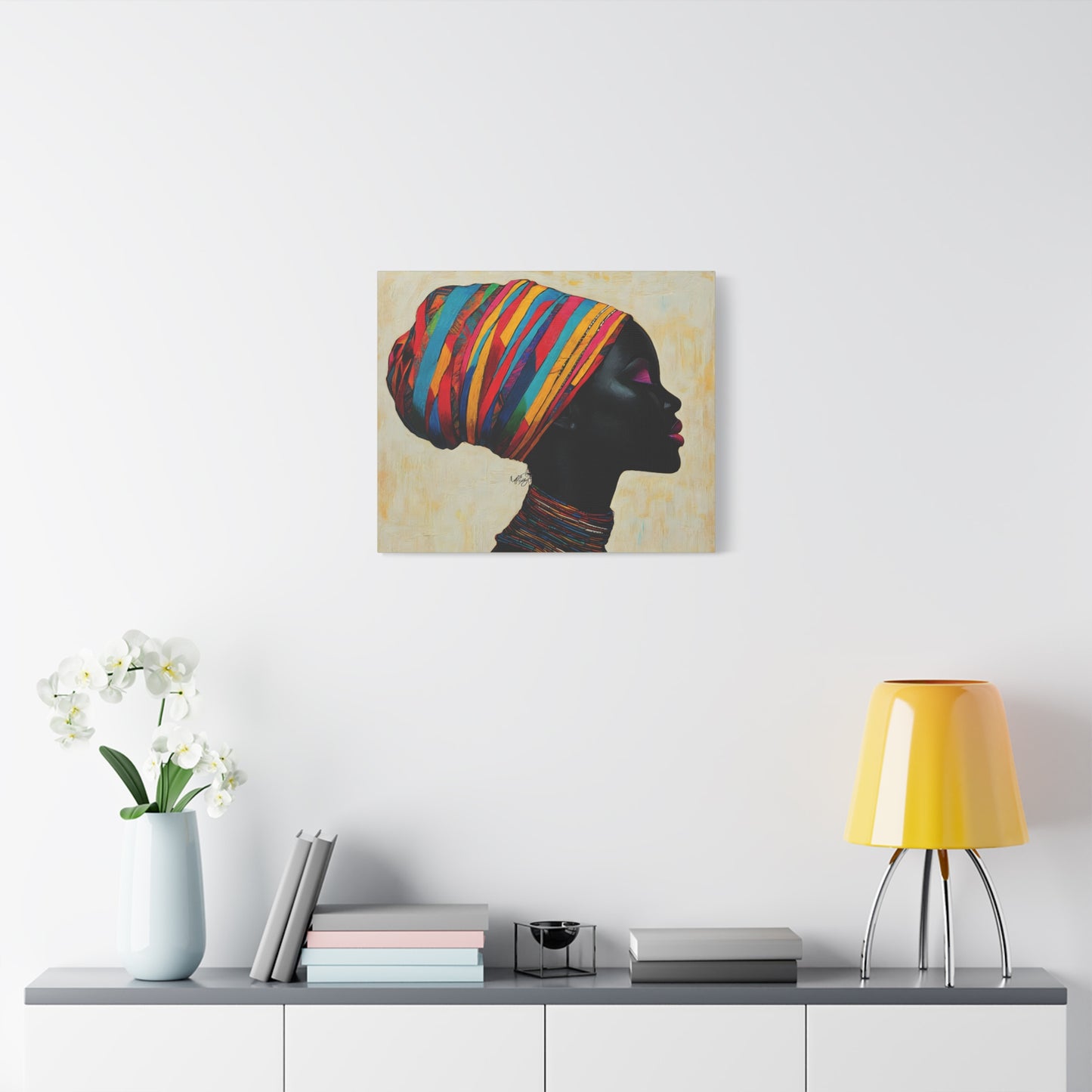 Regal Thoughts Afrocentric Black Woman Art Canvas Wall Print