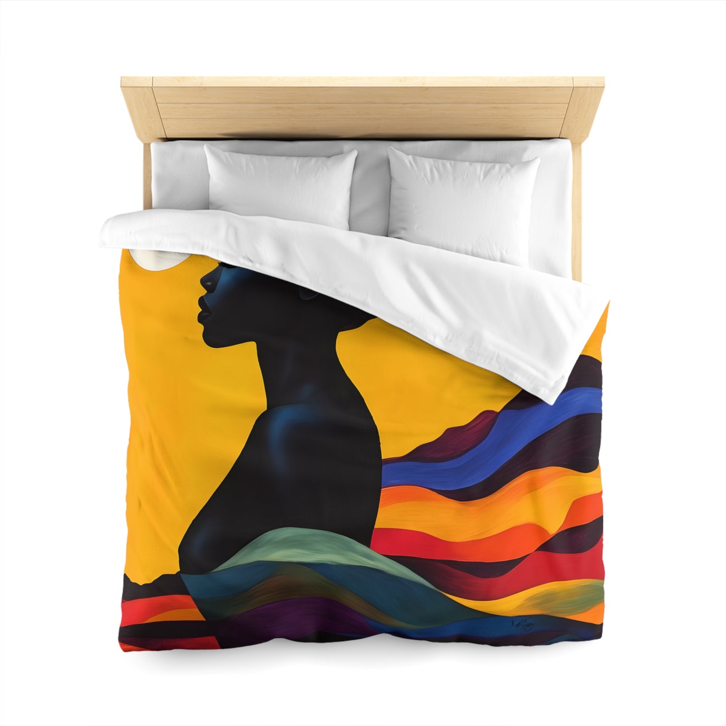 Bohemian Sunset Microfiber Duvet Cover | Vibrant Home Decor, Bedroom Makeover, Gift for Her, Cozy Bedding, Artistic Bed Linen