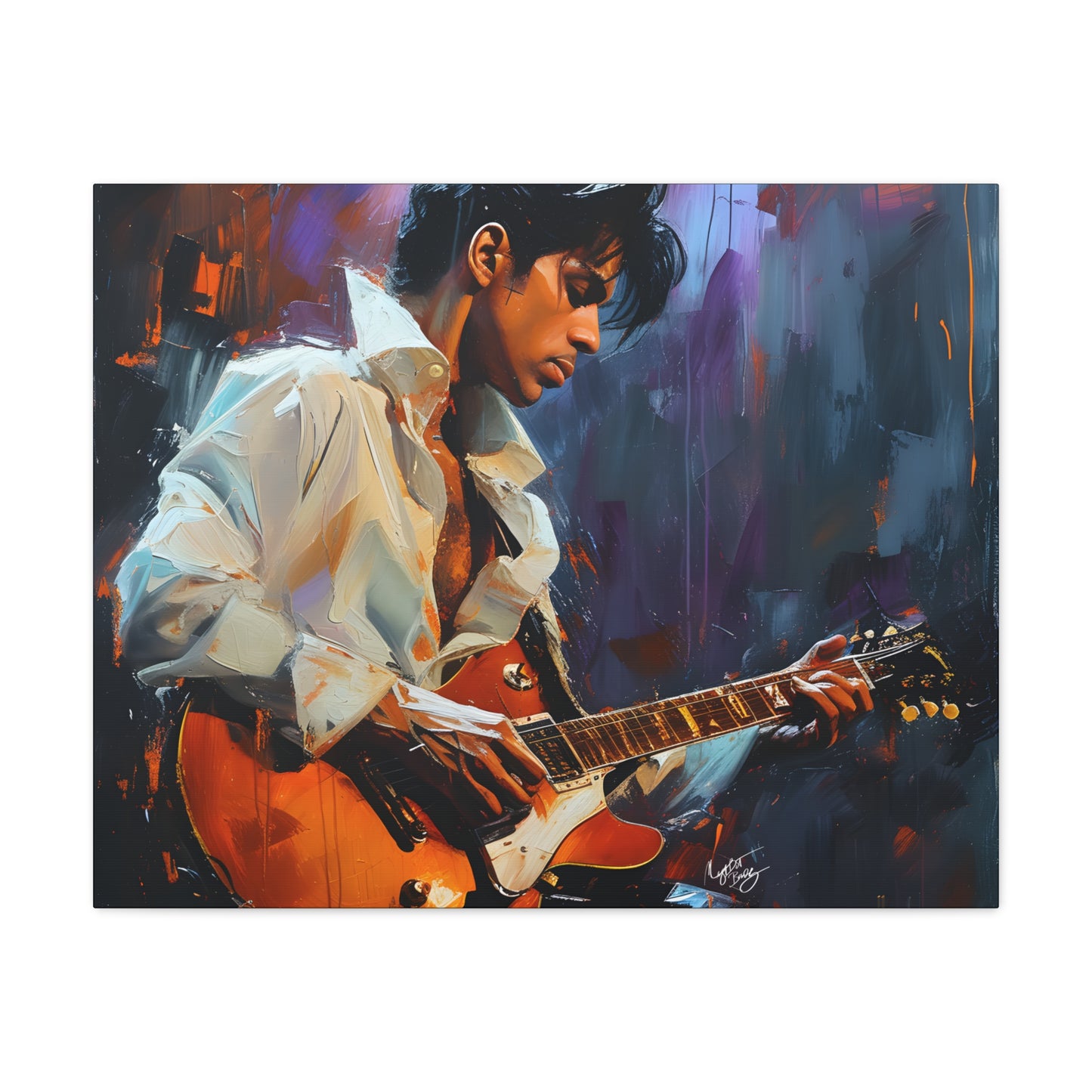 Prince In Concert Afrocentric Black Art Canvas Wall Print