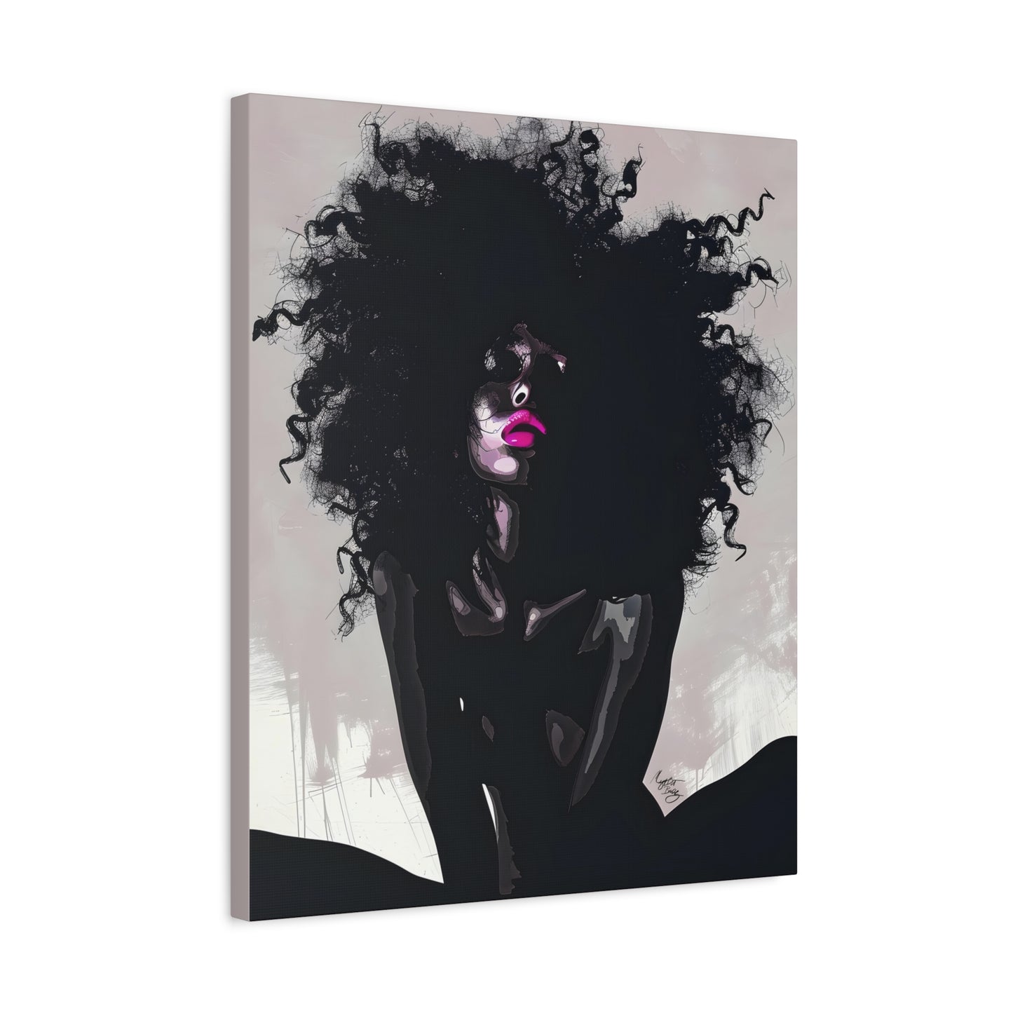 I Know You See Me Afrocentric Black Woman Abstract Art Canvas Wall Print