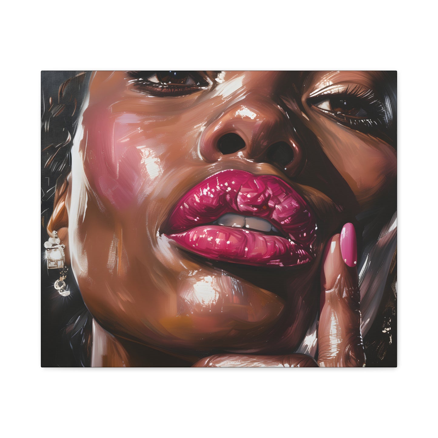 Let Me Tell You A Secret Afrocentric Black Woman Art Canvas Wall Print