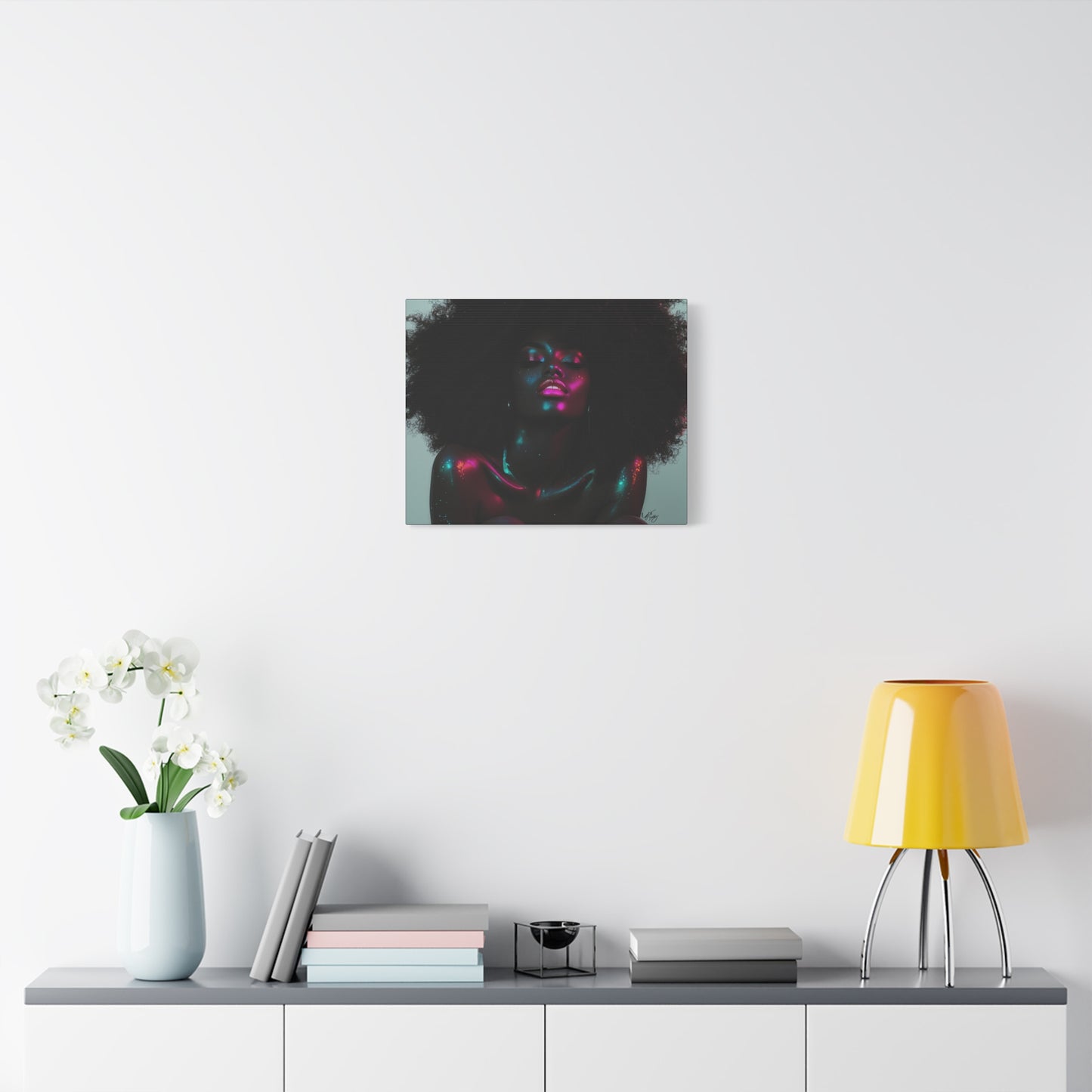Sometimes It's A Little Hot Afrocentric Black Woman Art Canvas Wall Print