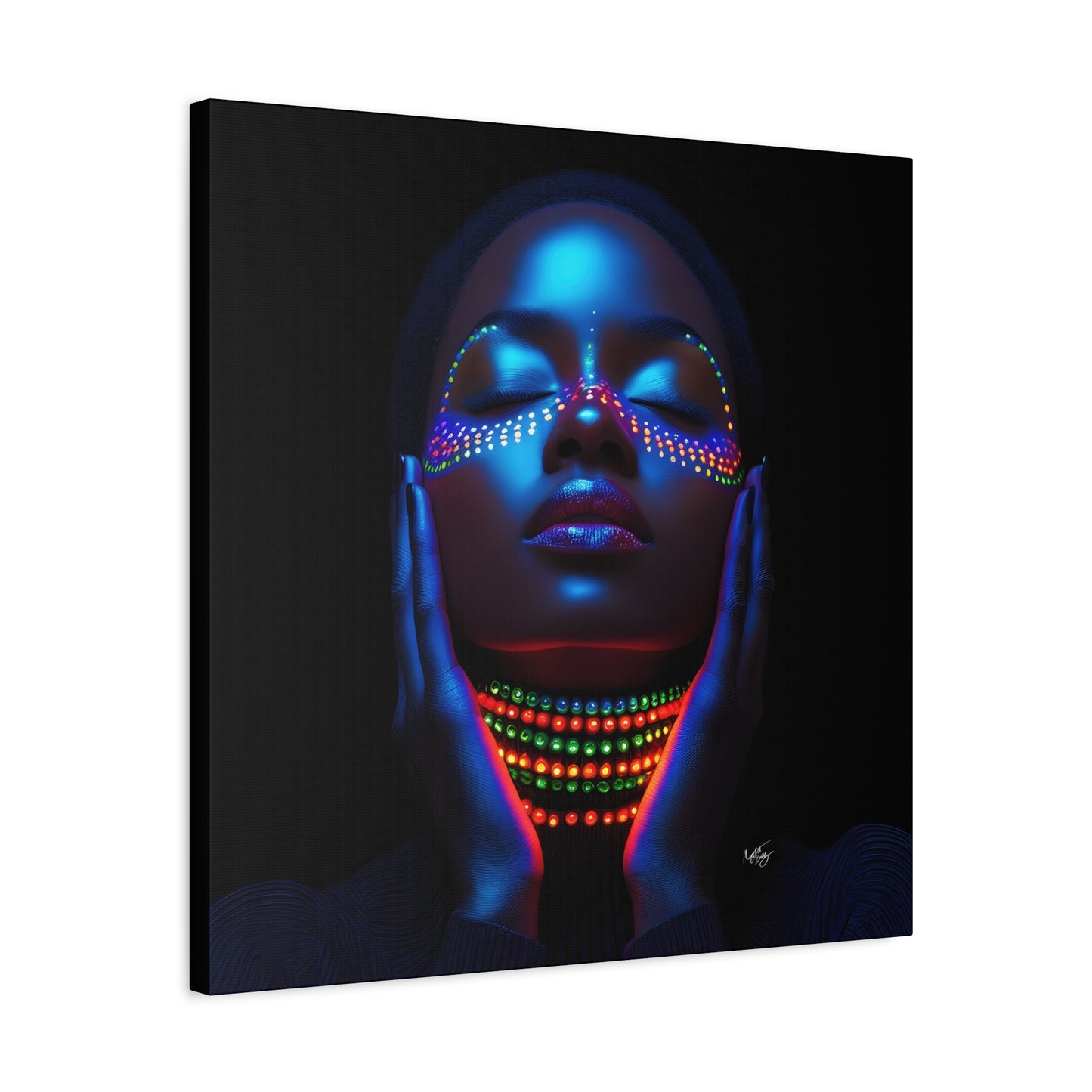My Future Is Brighter Than The Darkness Black Woman Art Canvas Wall Print
