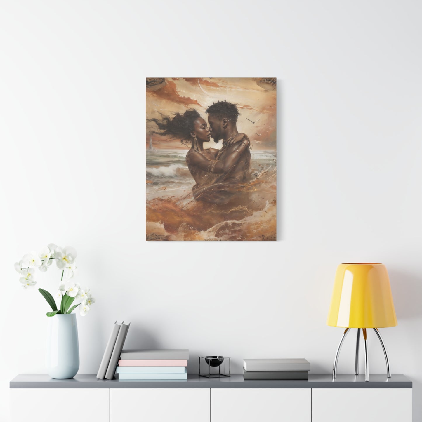 Forever Mine Black Love Art Canvas Wall Print