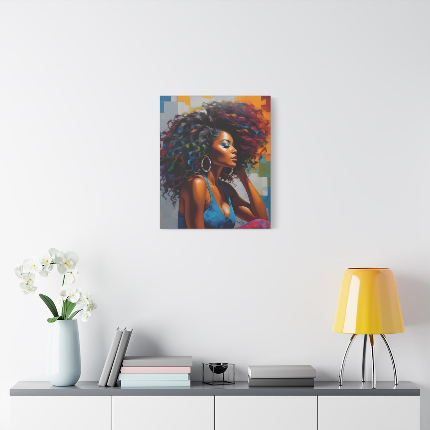 Beauty As Purpose Afrocentric Black Woman Art Canvas Wall Print