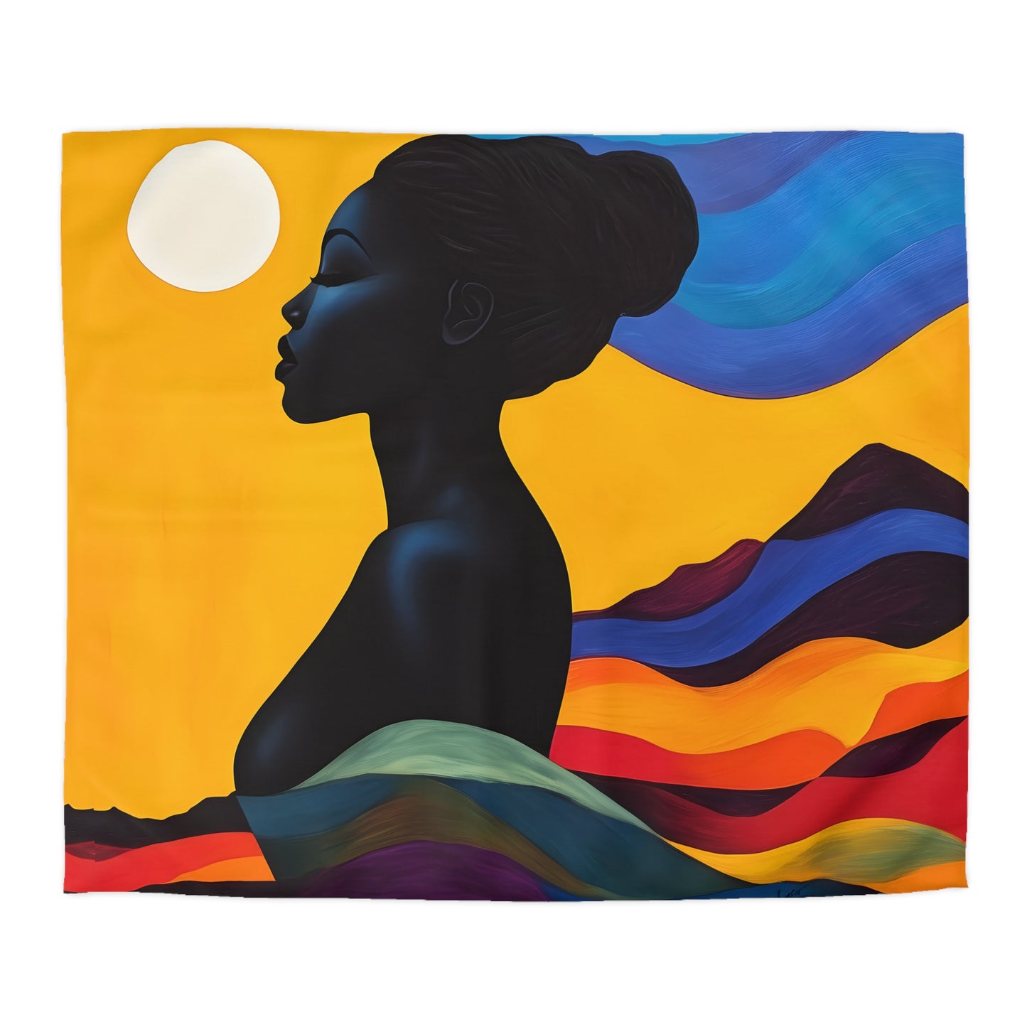 Bohemian Sunset Microfiber Duvet Cover | Vibrant Home Decor, Bedroom Makeover, Gift for Her, Cozy Bedding, Artistic Bed Linen