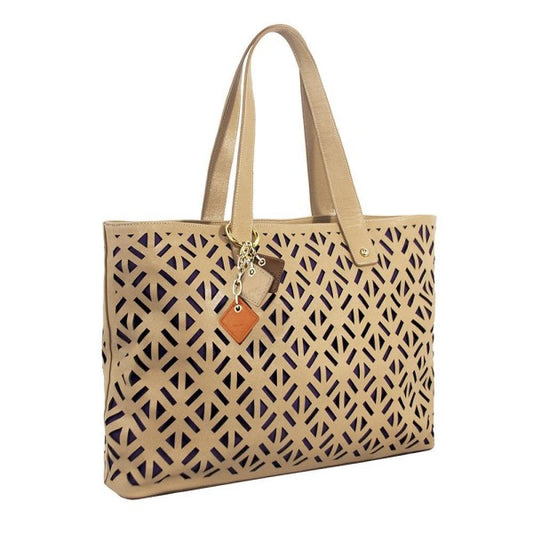 Luminous Laser Cut Leather Tote Bag - Xtreme Shopper