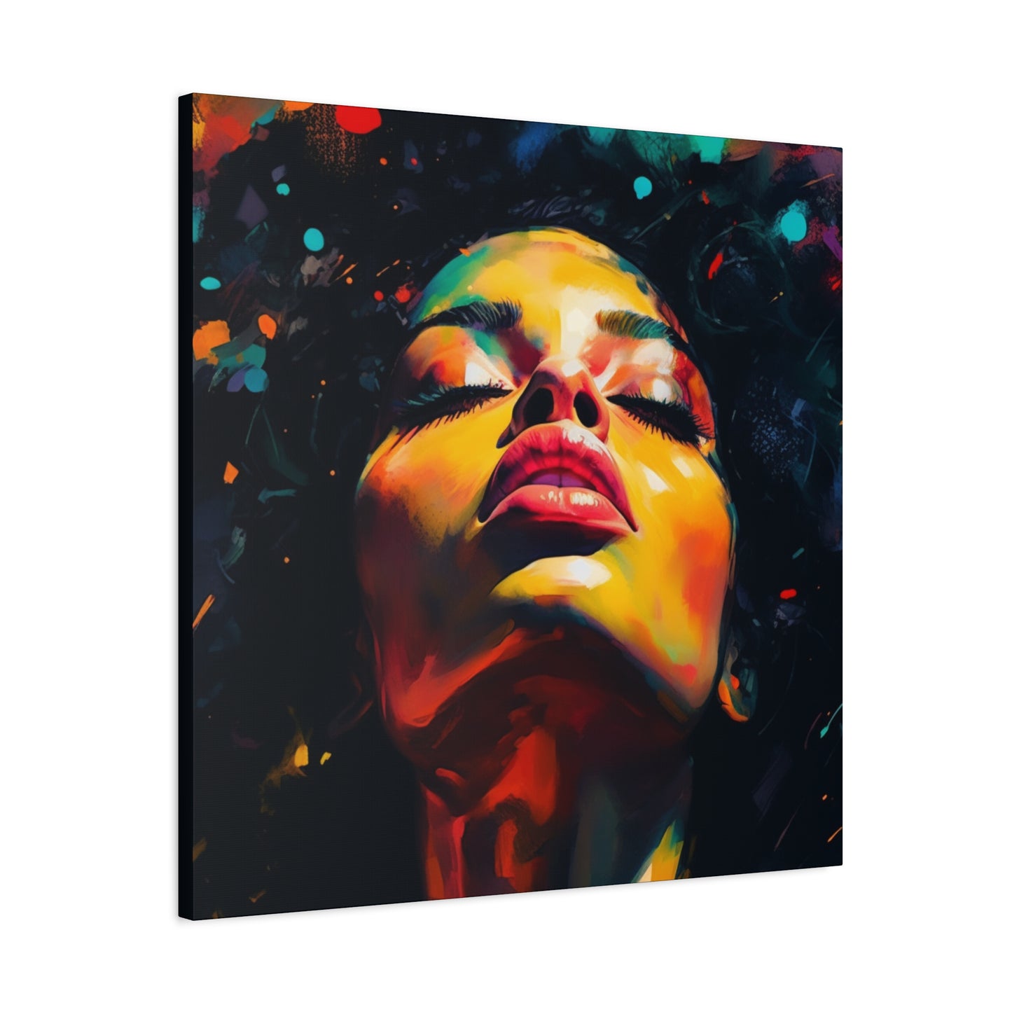 The Rapture Black Woman Abstract Artwork Canvas Wall Print