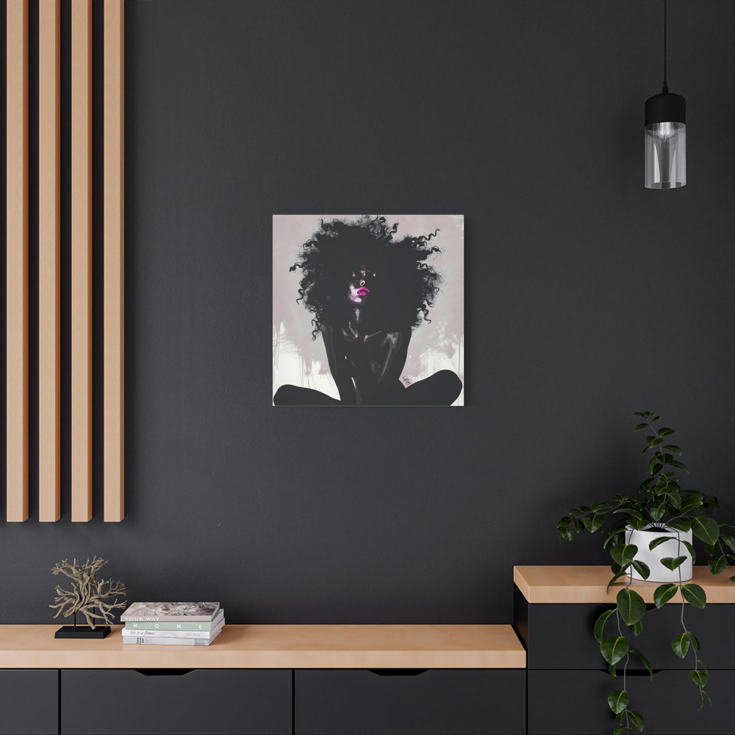 I Know You See Me Afrocentric Black Woman Abstract Art Canvas Wall Print