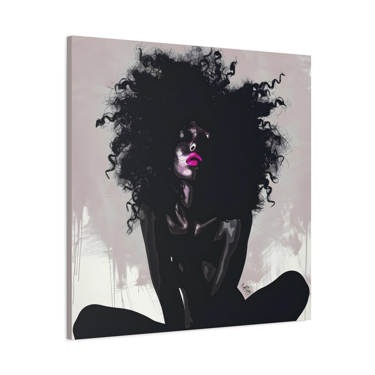I Know You See Me Afrocentric Black Woman Abstract Art Canvas Wall Print