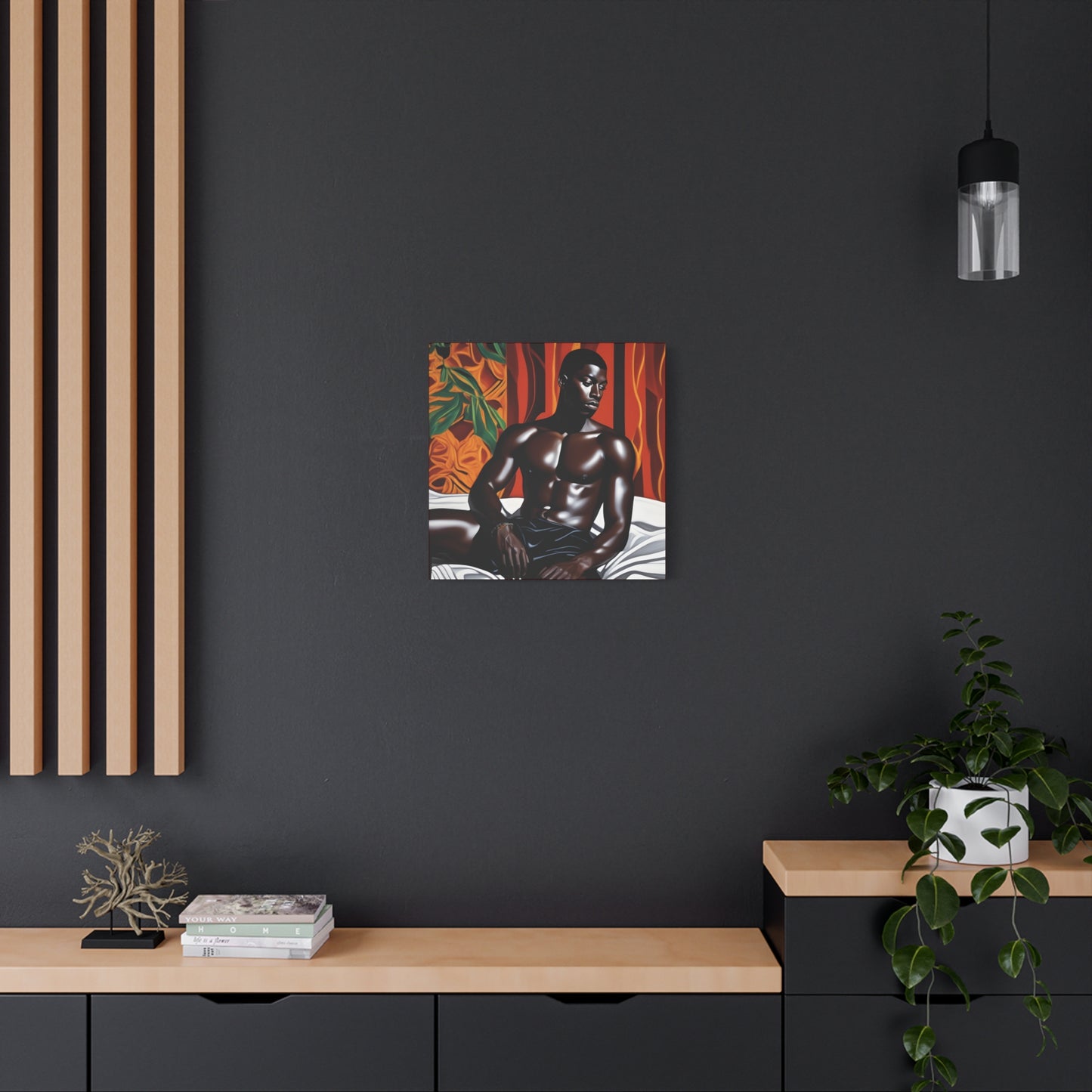 Good Morning Afrocentric Black Artwork Canvas Wall Print