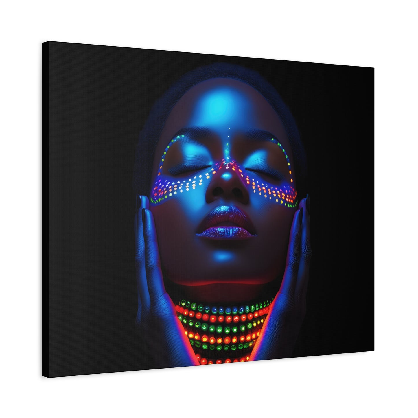 My Future Is Brighter Than The Darkness Black Woman Art Canvas Wall Print