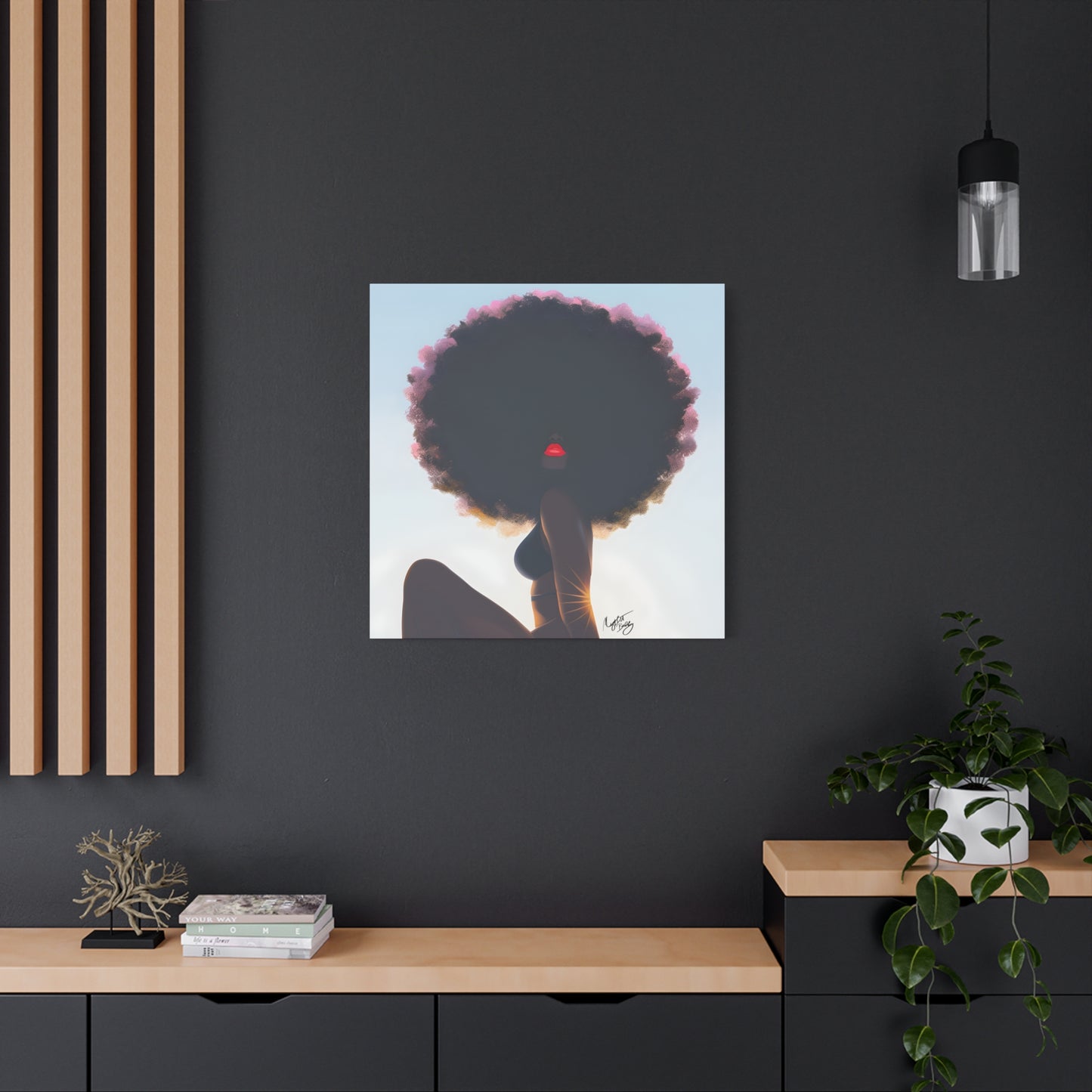 I Am That Chick Afrocentric Black Woman Abstract Fantasy Art Canvas Wall Print - Xtreme Shopper