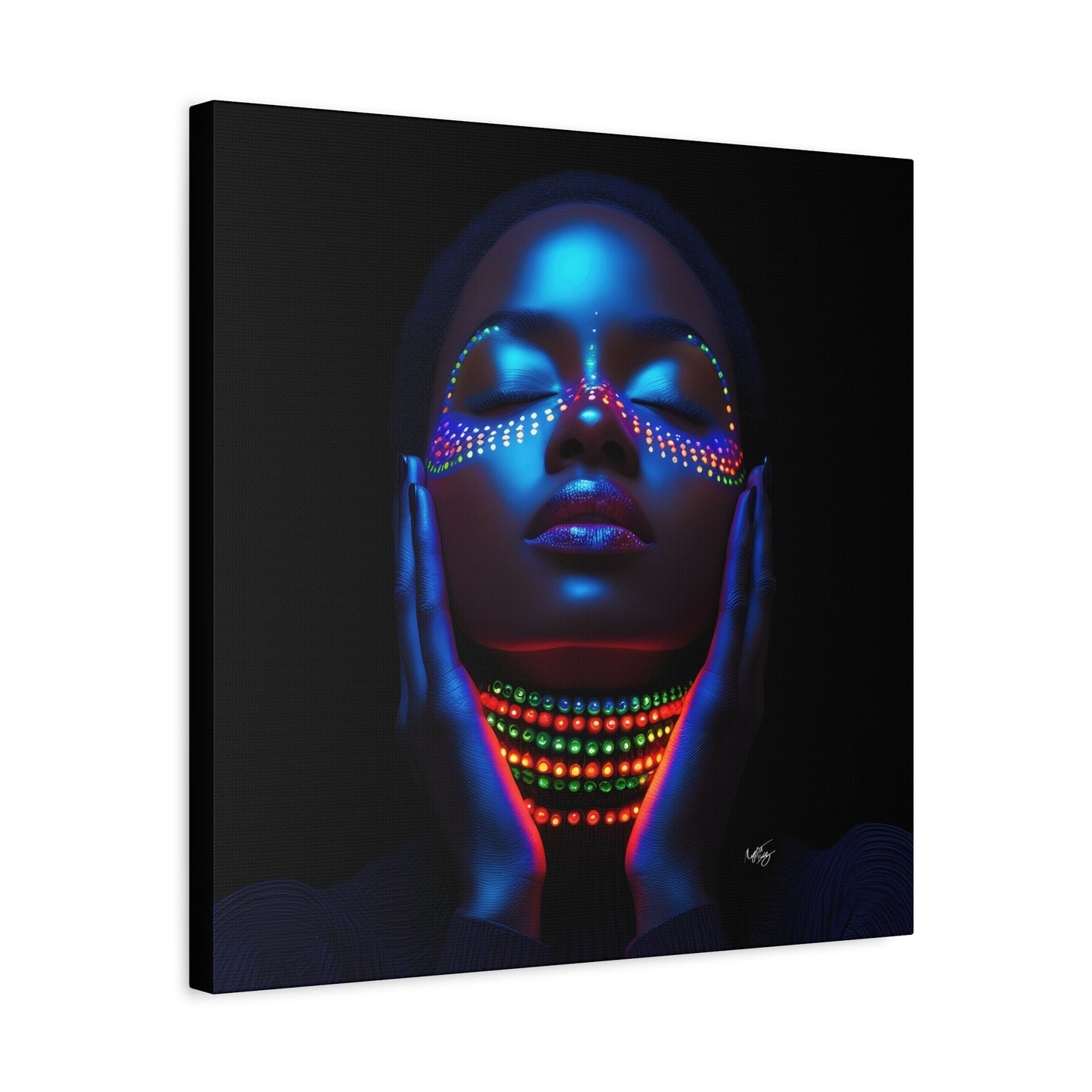My Future Is Brighter Than The Darkness Black Woman Art Canvas Wall Print