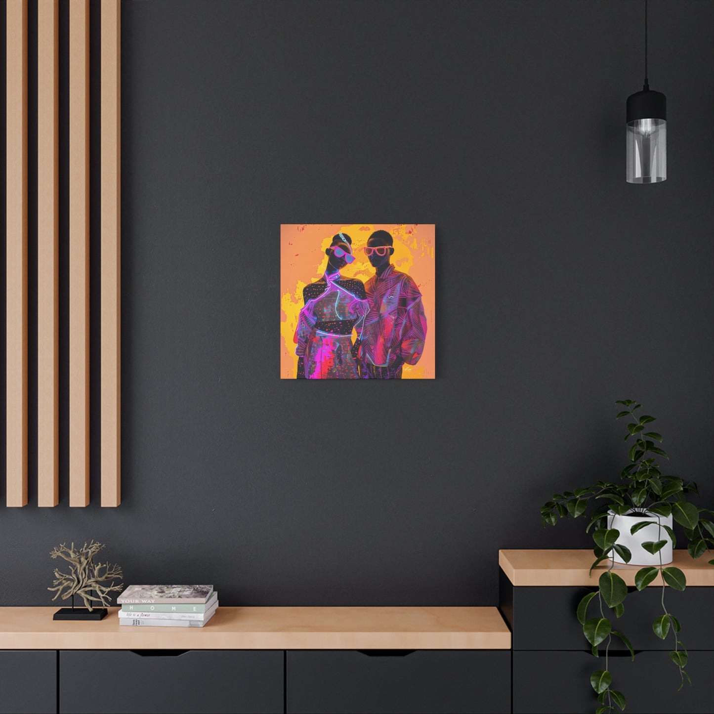 You Know We're Fly Afrocentric Black Abstract Art Canvas Wall Print