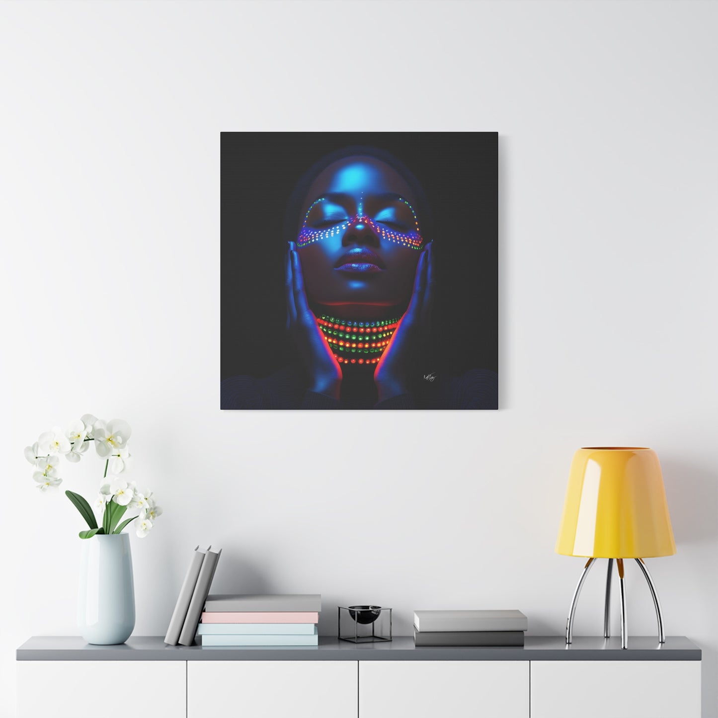 My Future Is Brighter Than The Darkness Black Woman Art Canvas Wall Print