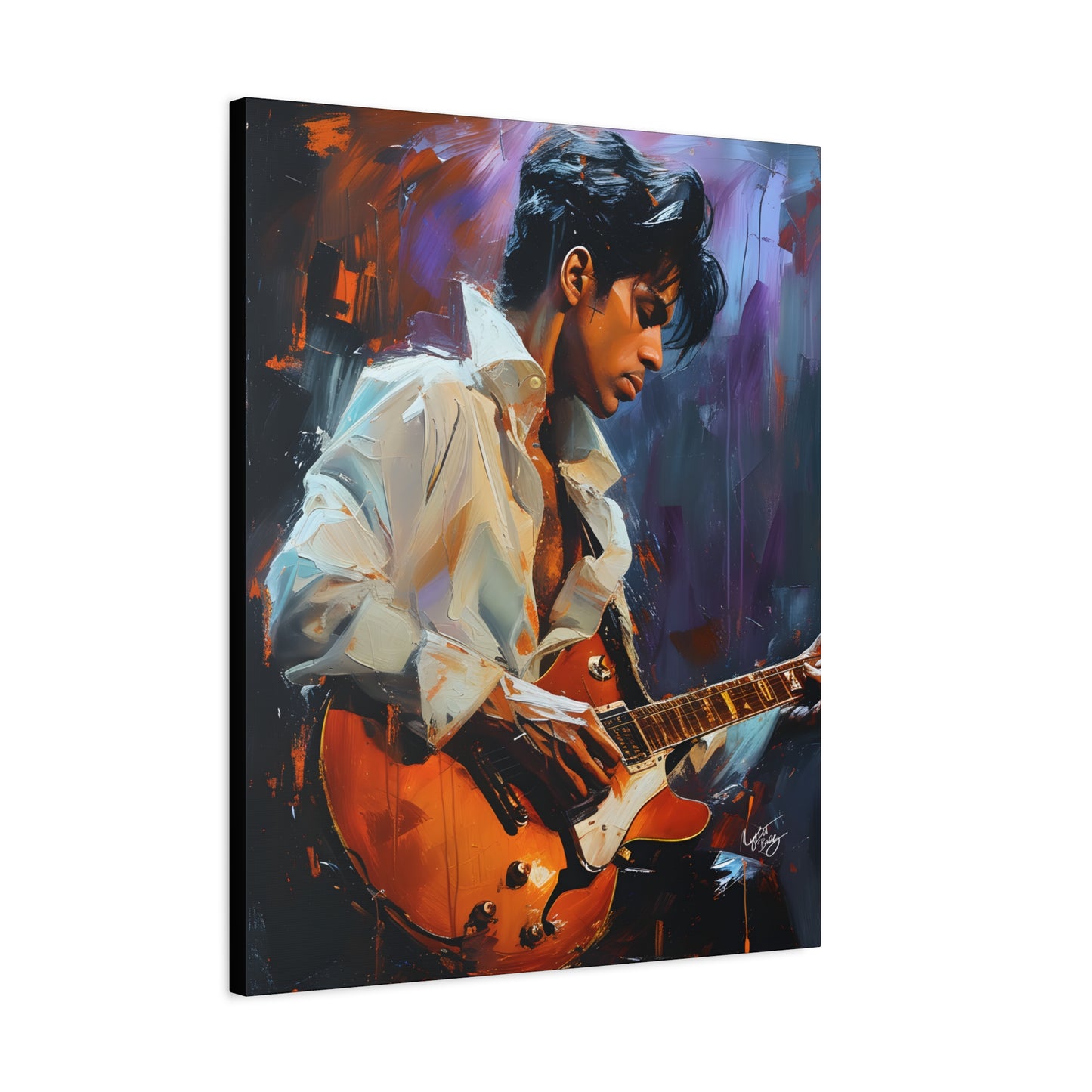 Prince In Concert Afrocentric Black Art Canvas Wall Print