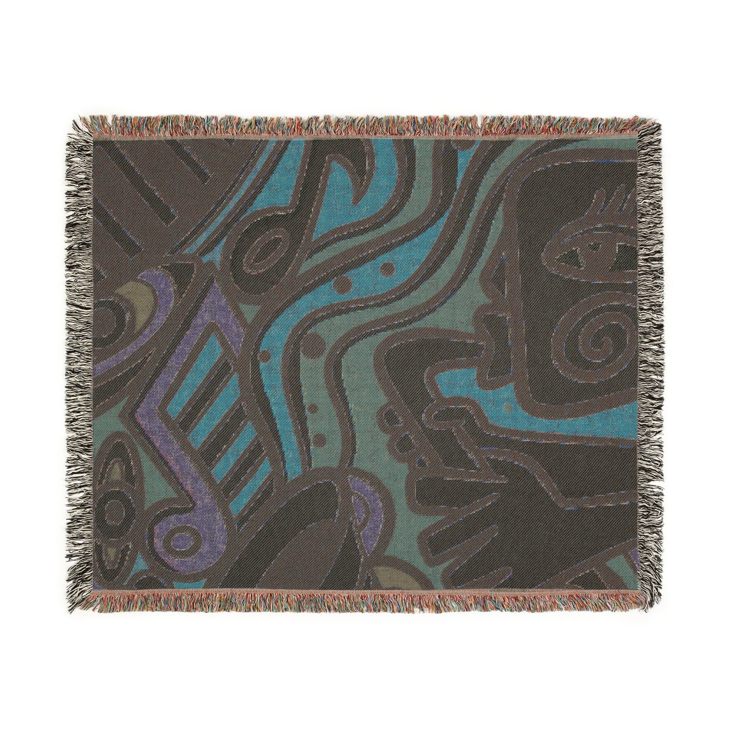 A Little Jazzy Abstract Art Woven Throw Blanket