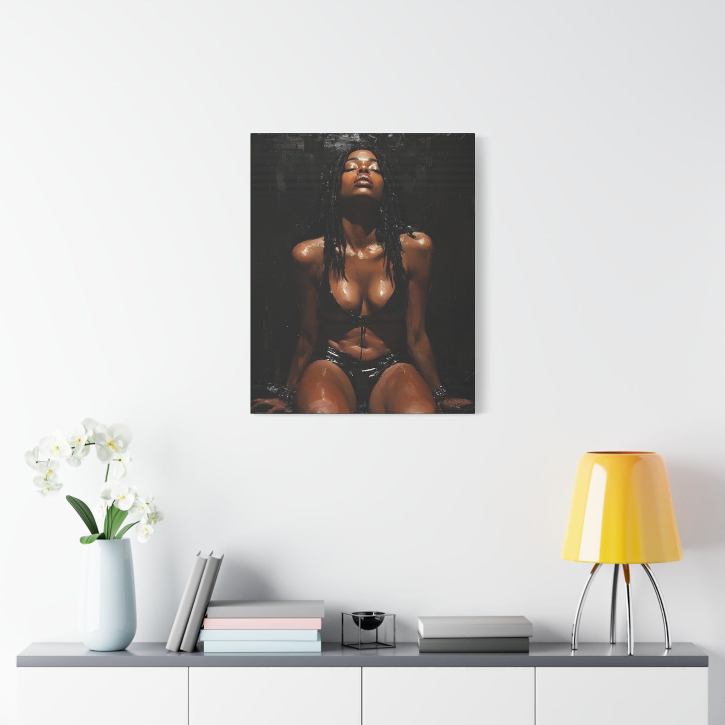 At The End Of The Day Afrocentric Black Woman Art Canvas Wall Print