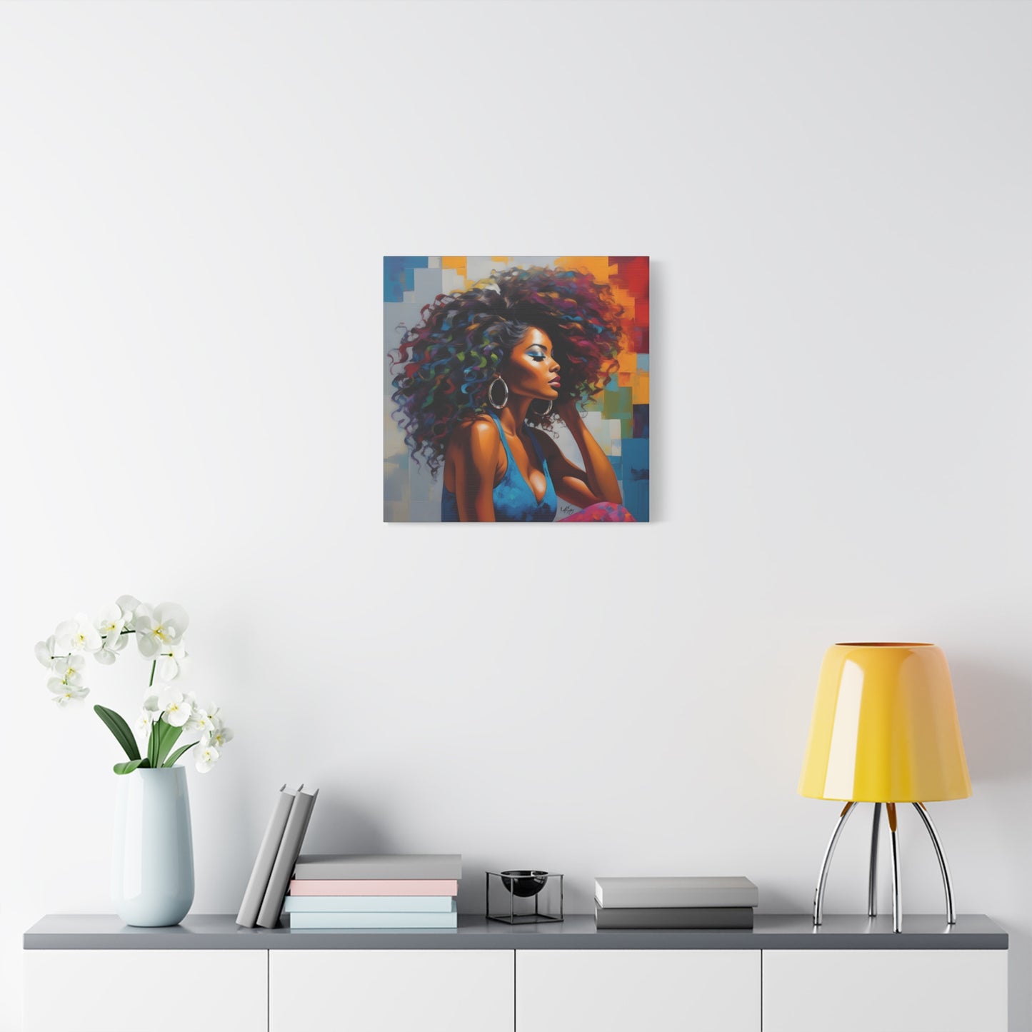 Beauty As Purpose Afrocentric Black Woman Art Canvas Wall Print