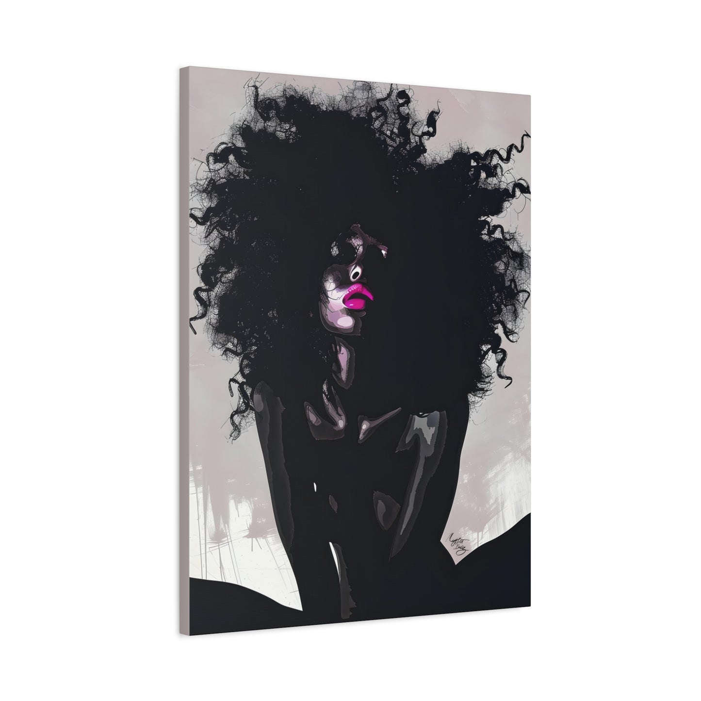 I Know You See Me Afrocentric Black Woman Abstract Art Canvas Wall Print