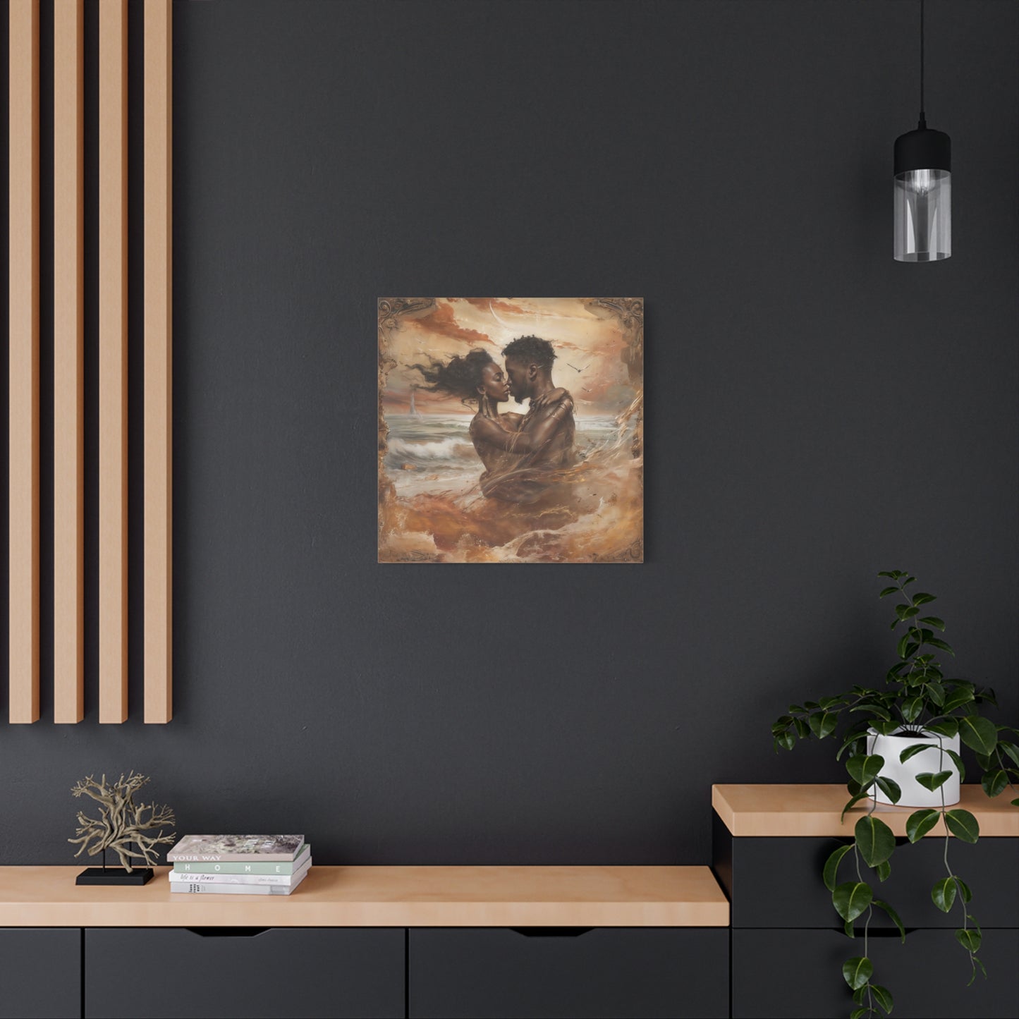 Forever Mine Black Love Art Canvas Wall Print