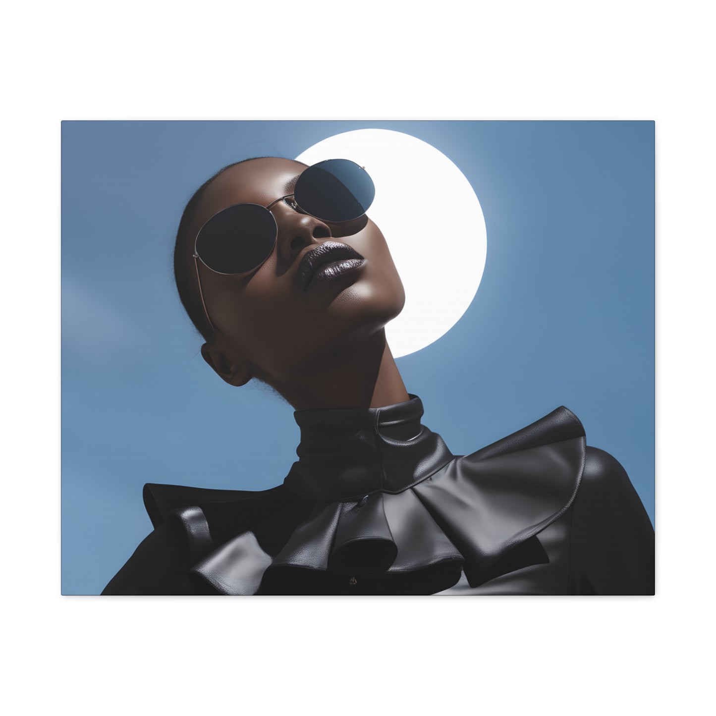 Moonstruck Afrocentric Black Woman Abstract Art Canvas Wall Print