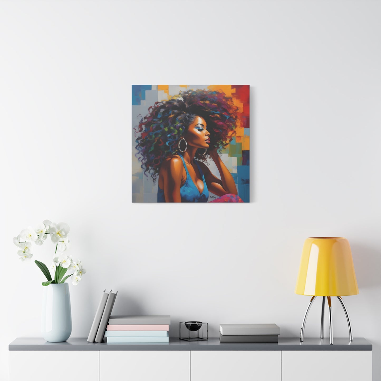 Beauty As Purpose Afrocentric Black Woman Art Canvas Wall Print