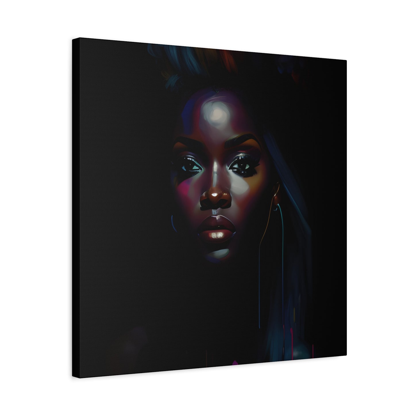 The Look Black Woman Abstract Artwork Canvas Wall Print