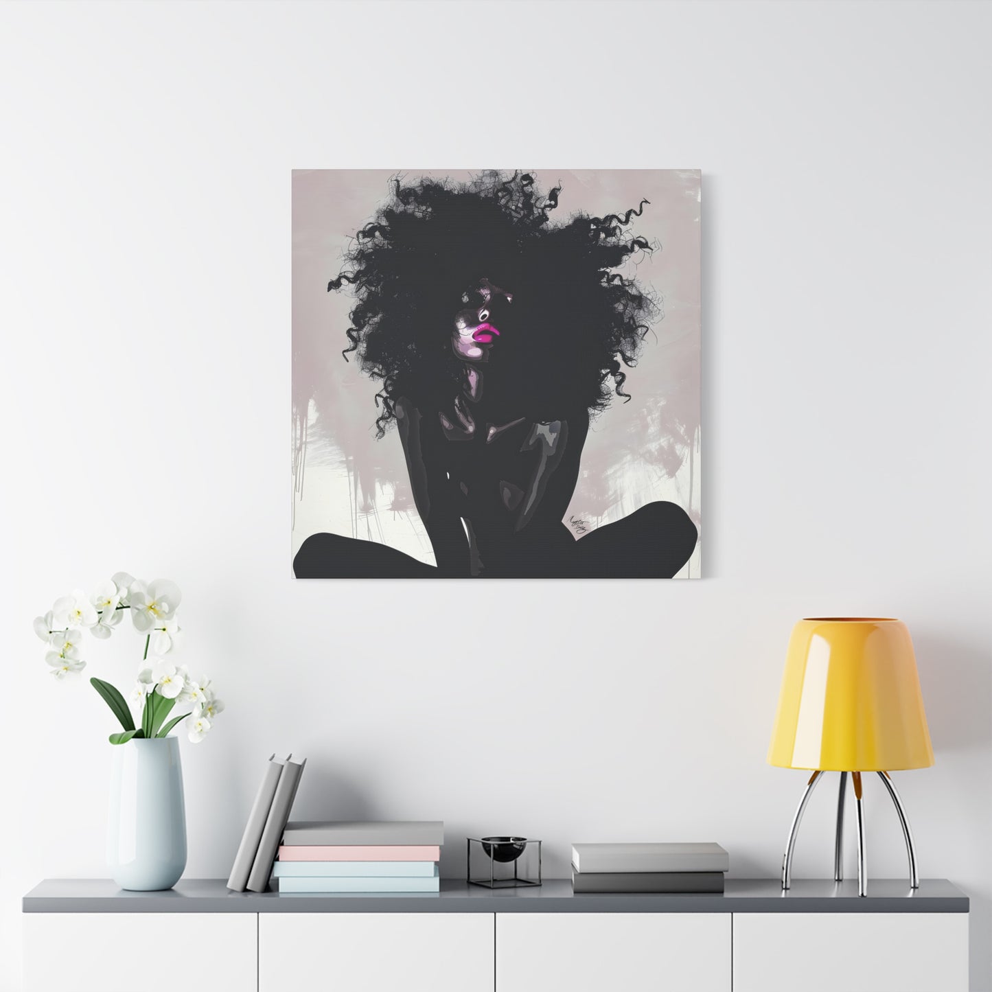 I Know You See Me Afrocentric Black Woman Abstract Art Canvas Wall Print