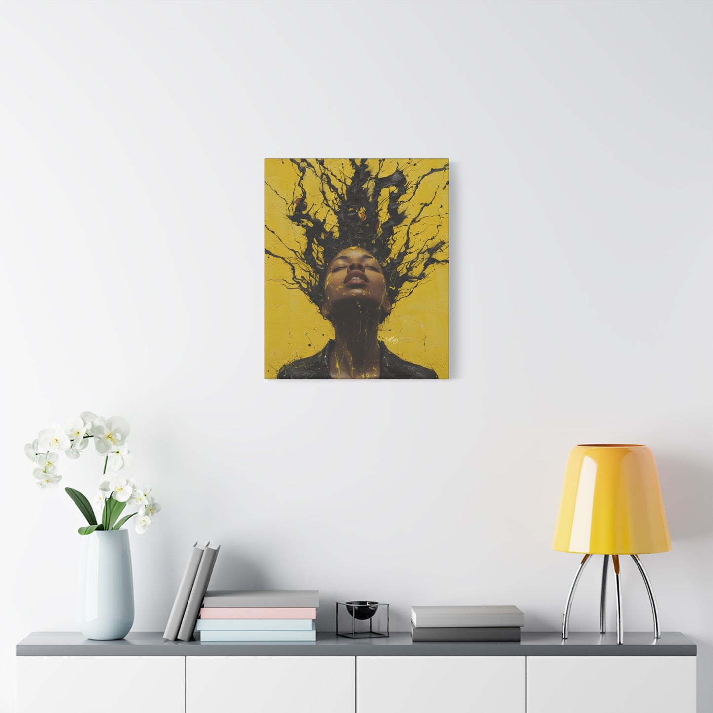 Hype Afrocentric Black Woman Art Canvas Wall Print