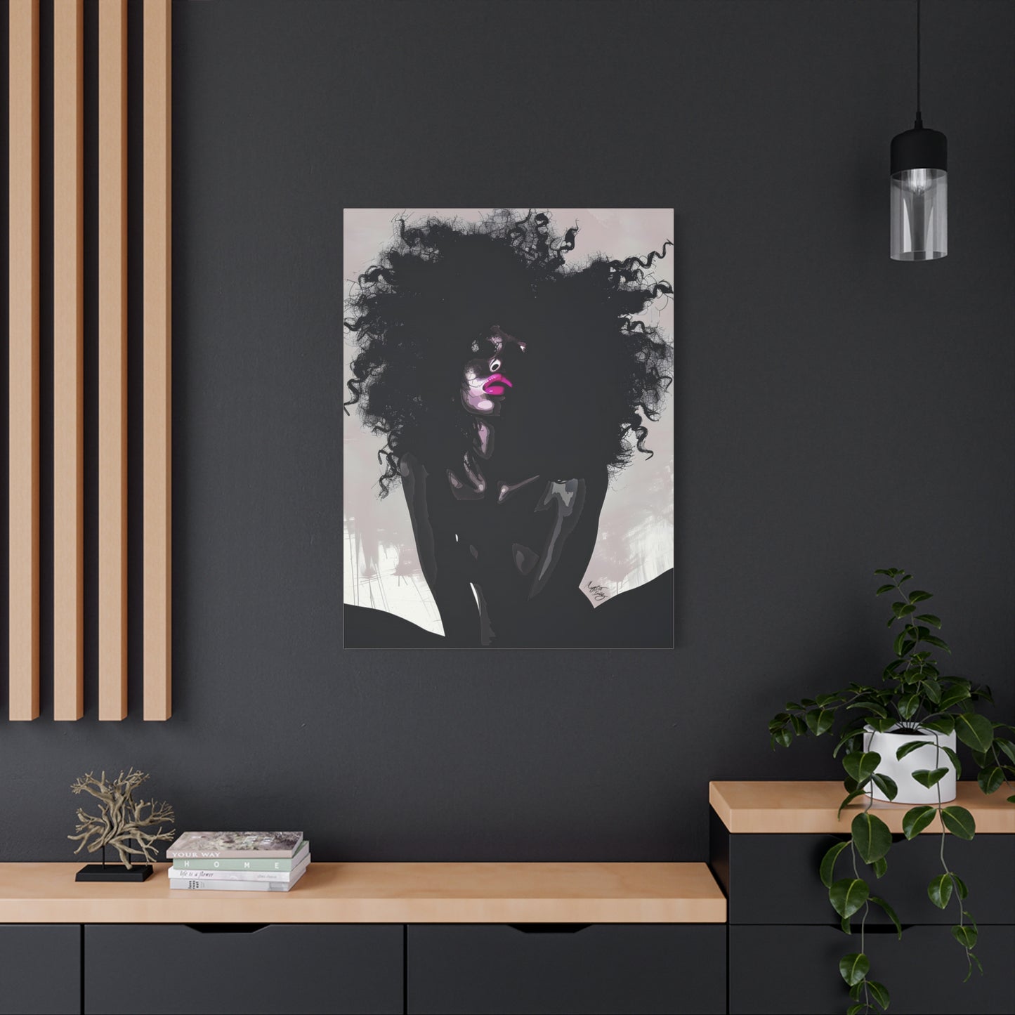 I Know You See Me Afrocentric Black Woman Abstract Art Canvas Wall Print