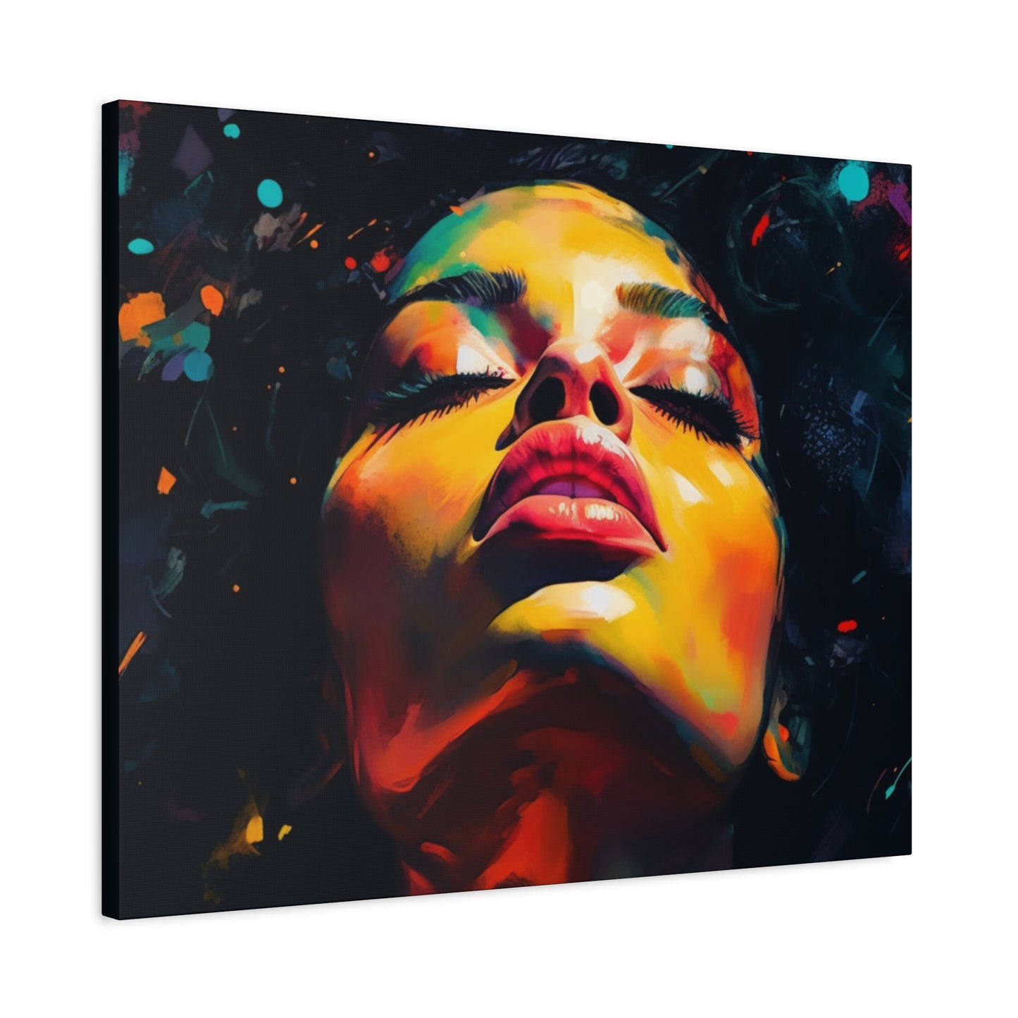 The Rapture Black Woman Abstract Artwork Canvas Wall Print