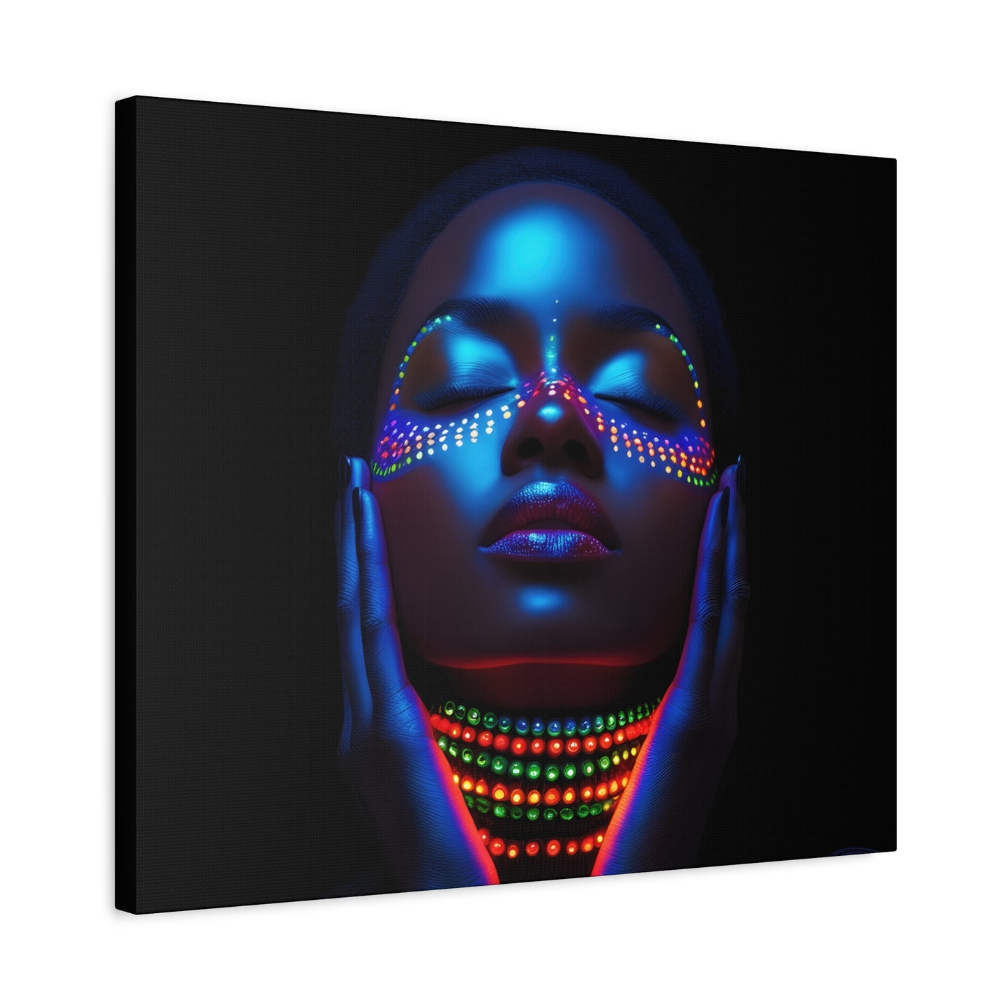 My Future Is Brighter Than The Darkness Black Woman Art Canvas Wall Print