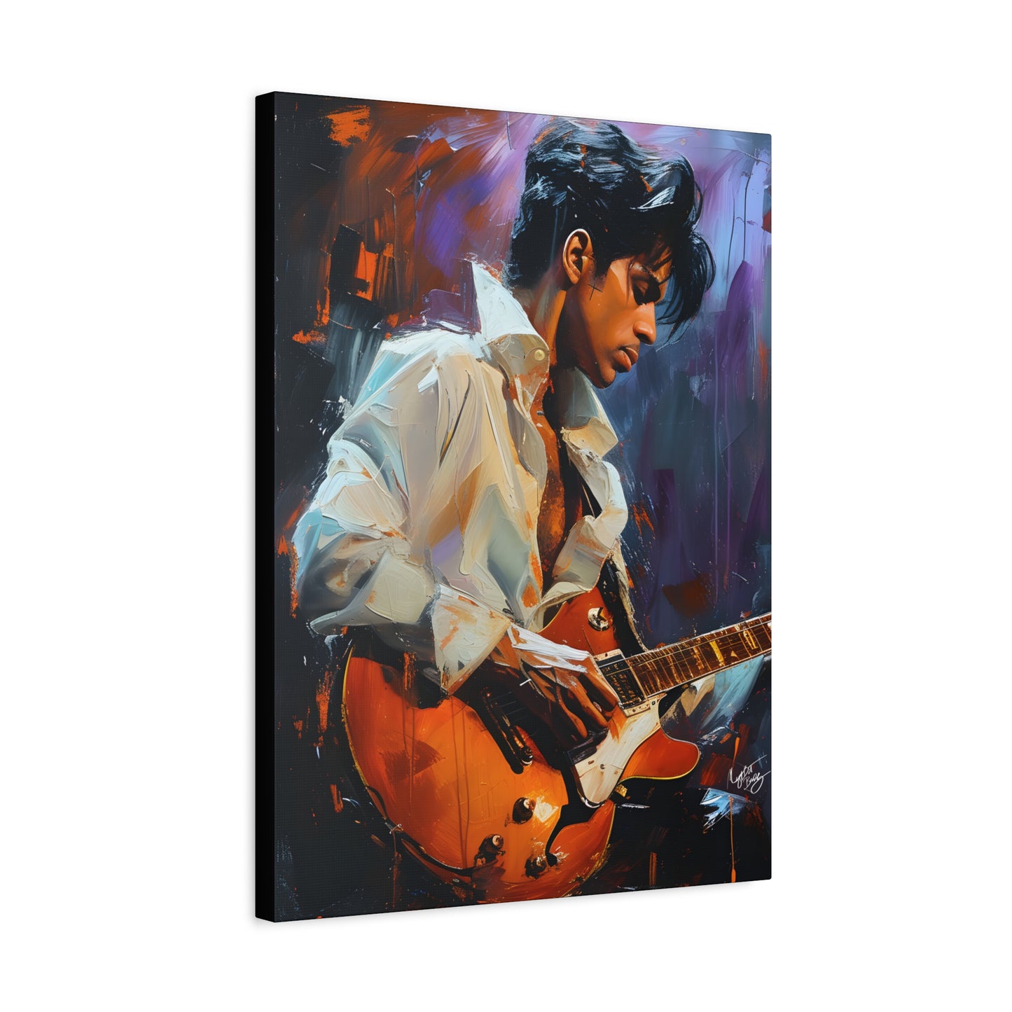 Prince In Concert Afrocentric Black Art Canvas Wall Print