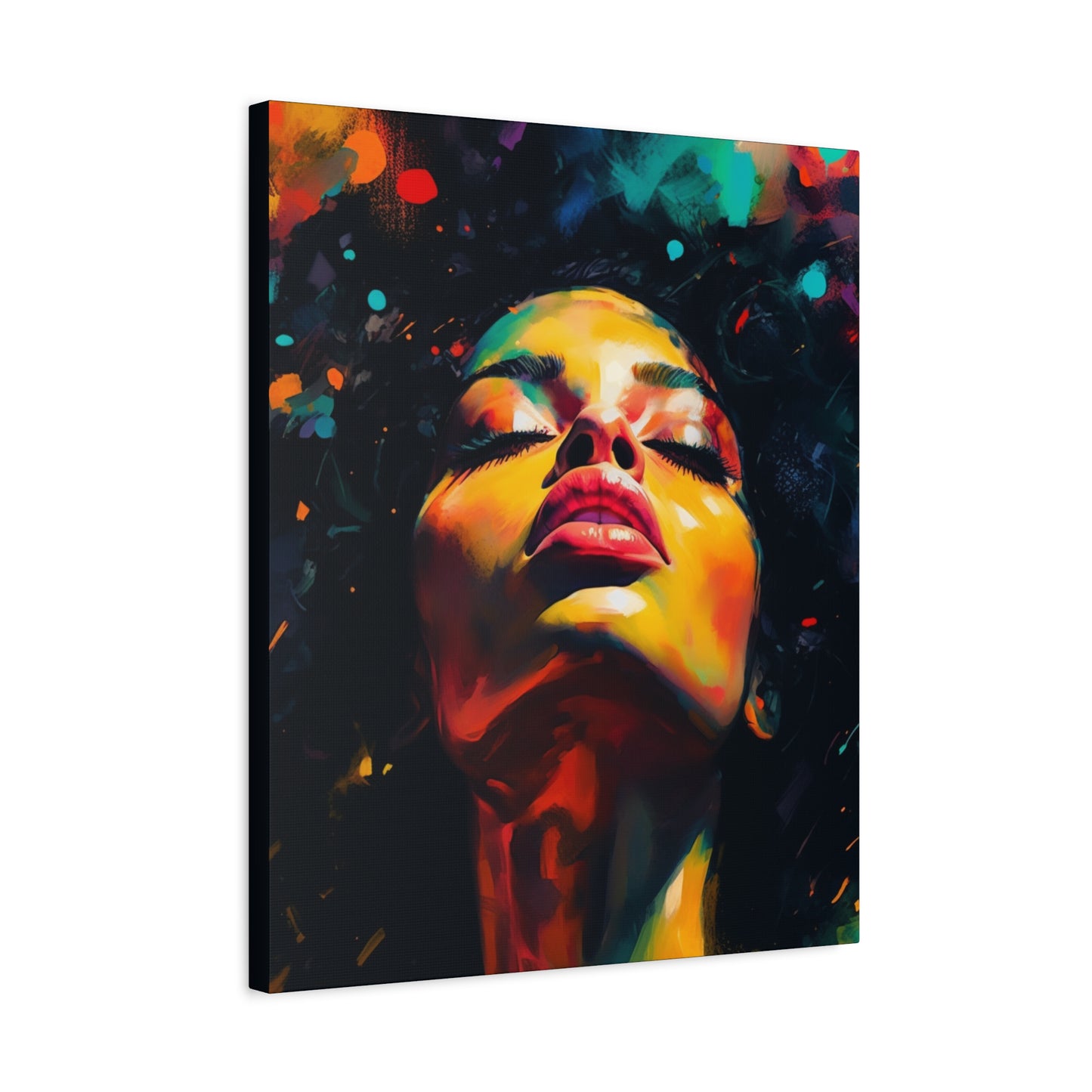 The Rapture Black Woman Abstract Artwork Canvas Wall Print
