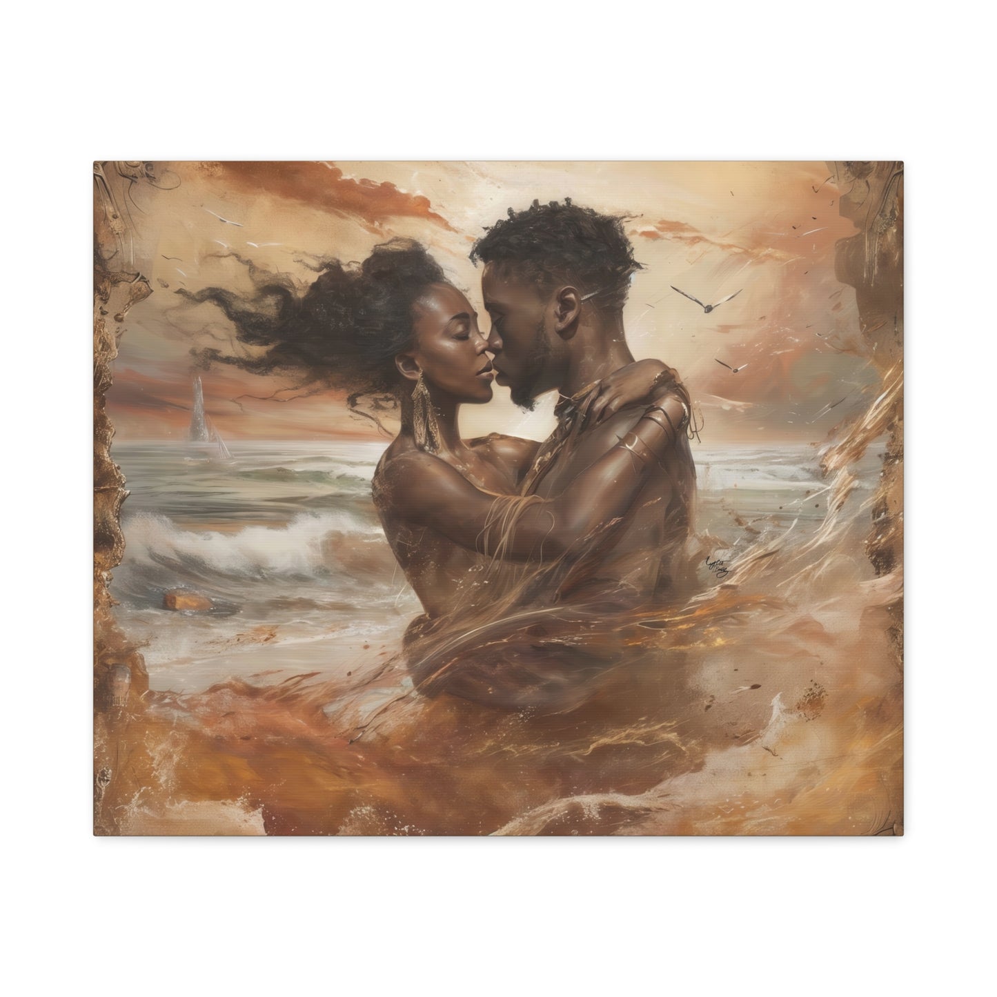 Forever Mine Black Love Art Canvas Wall Print