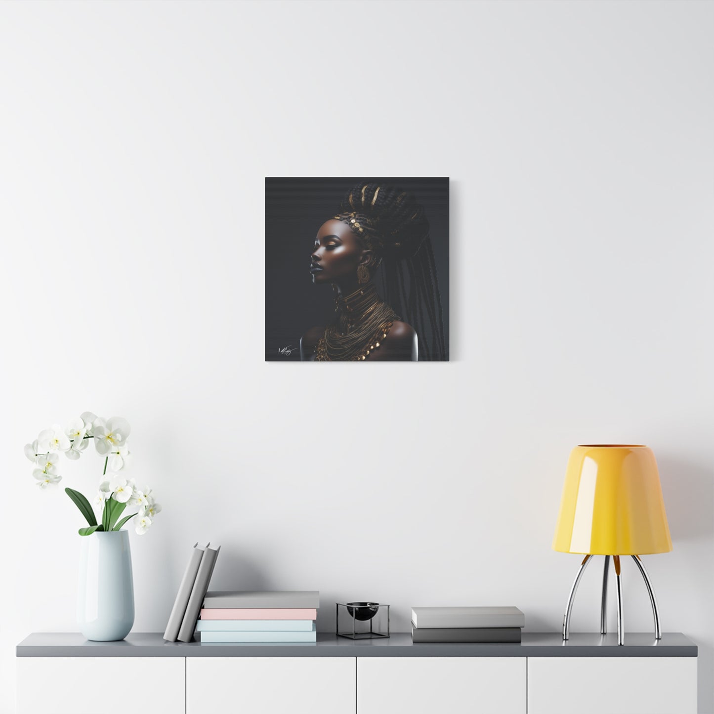 Hair Goals Afrocentric Black Woman Art Canvas Wall Print