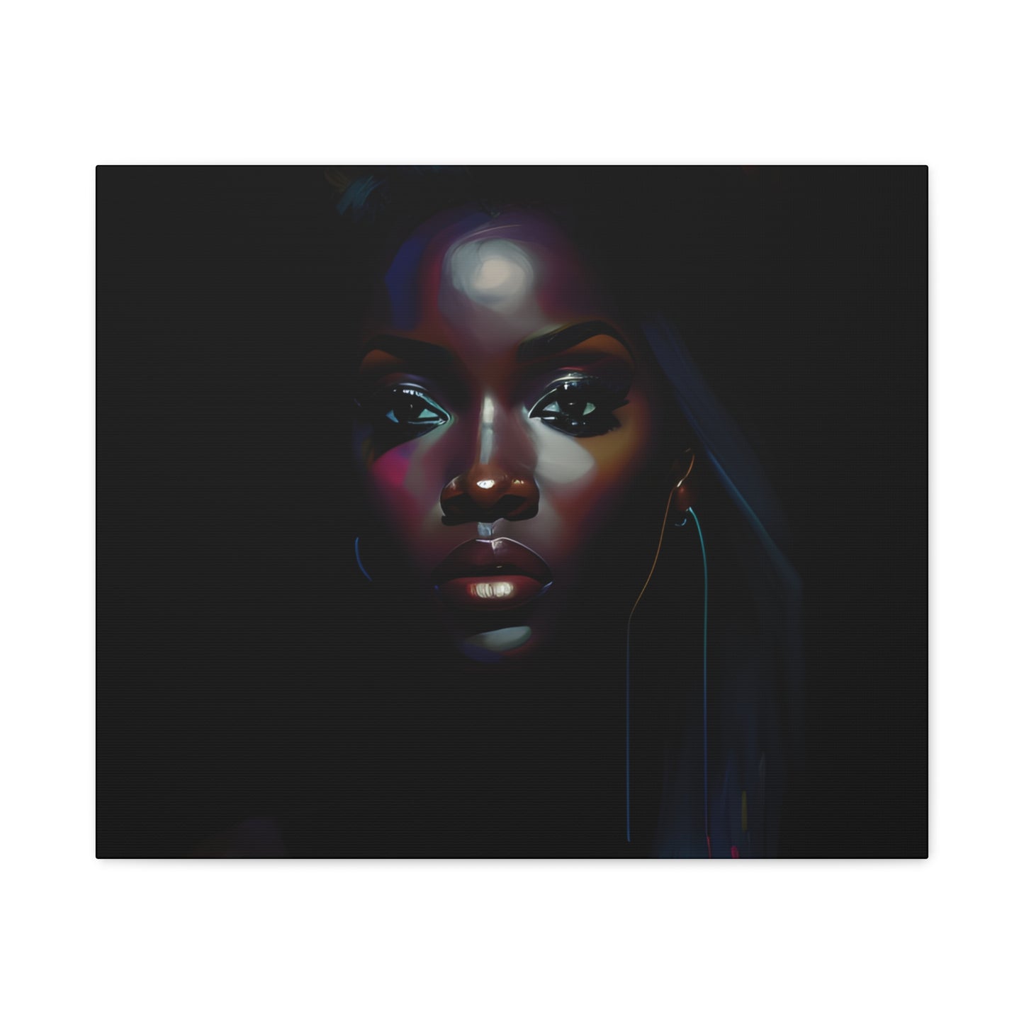The Look Black Woman Abstract Artwork Canvas Wall Print