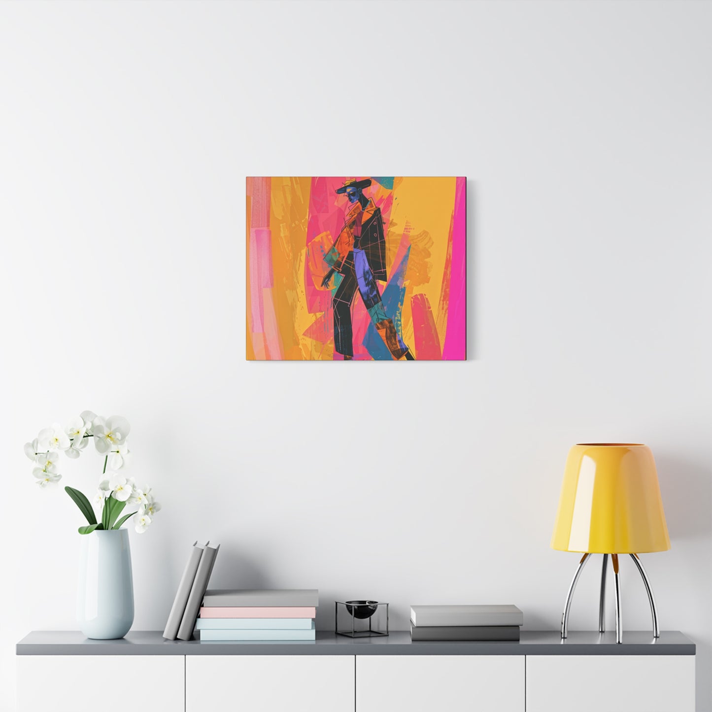 So Cool Afrocentric Black Man Abstract Art Canvas Wall Print