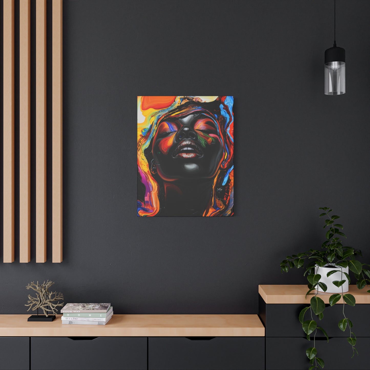 Yes Afrocentric Black Woman Art Canvas Wall Print