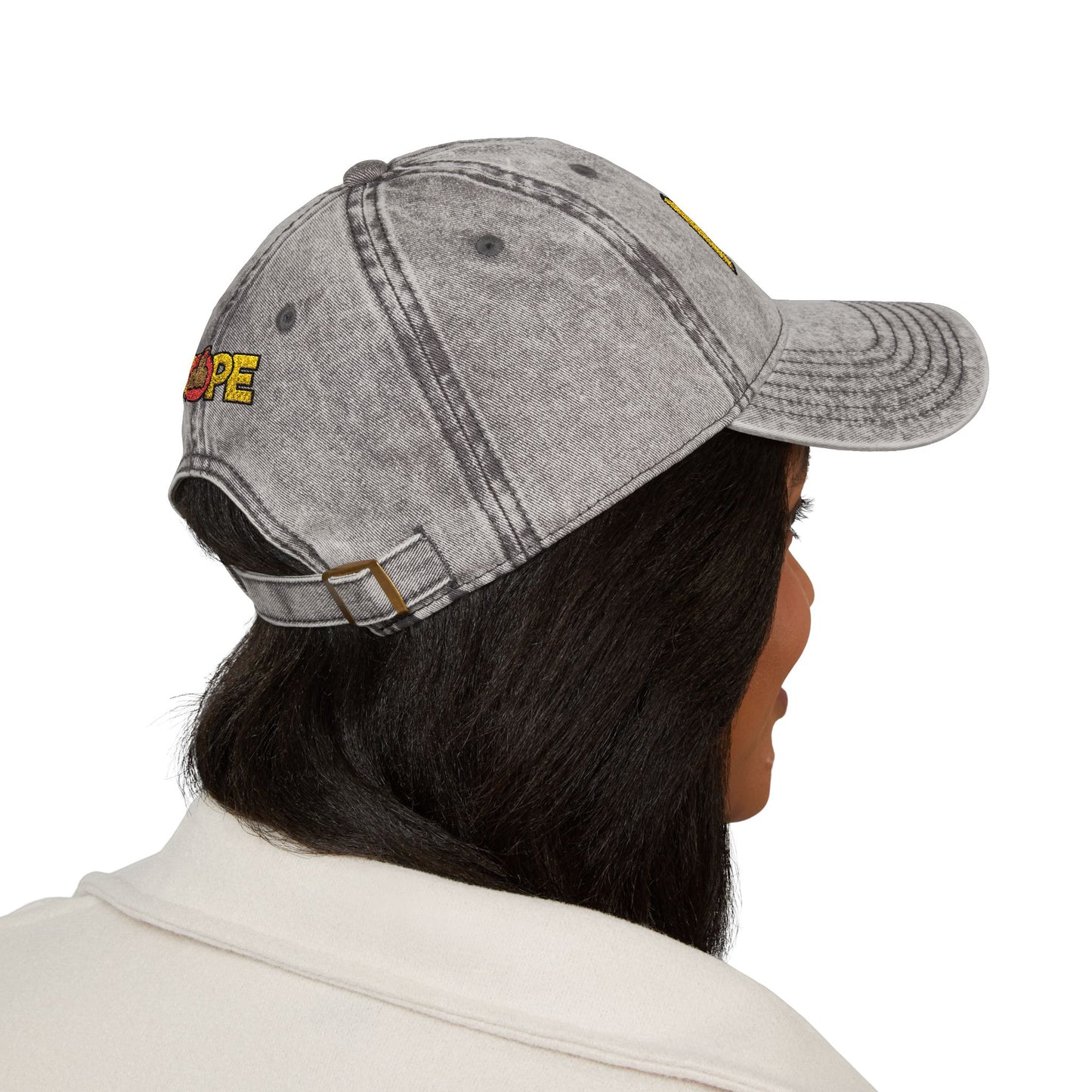 Nope Not Today Statement Vintage Distressed Embroidered Hat